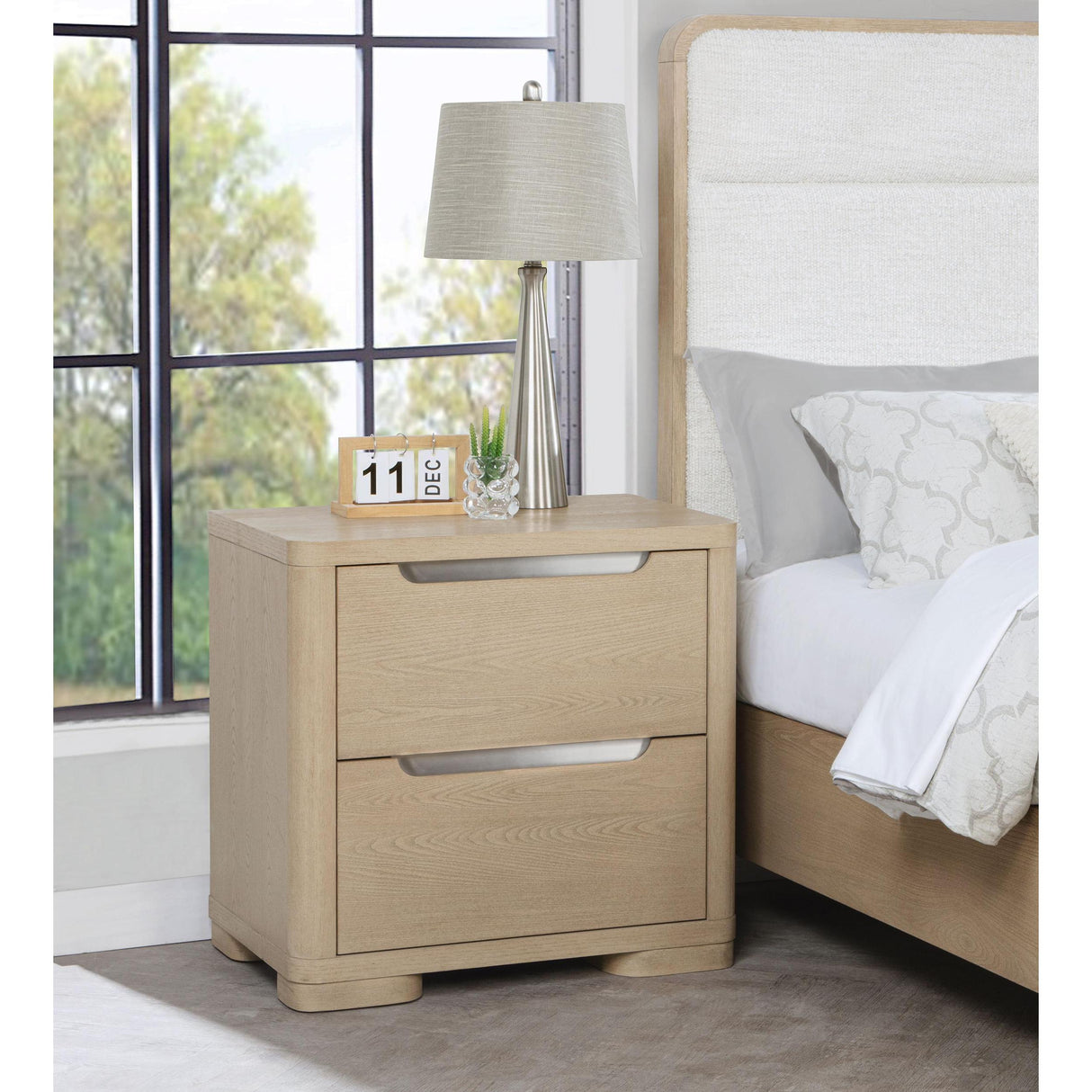 Coaster Furniture Ladera 225082 2-drawer Nightstand Bedside Table - Light Elm IMAGE 2