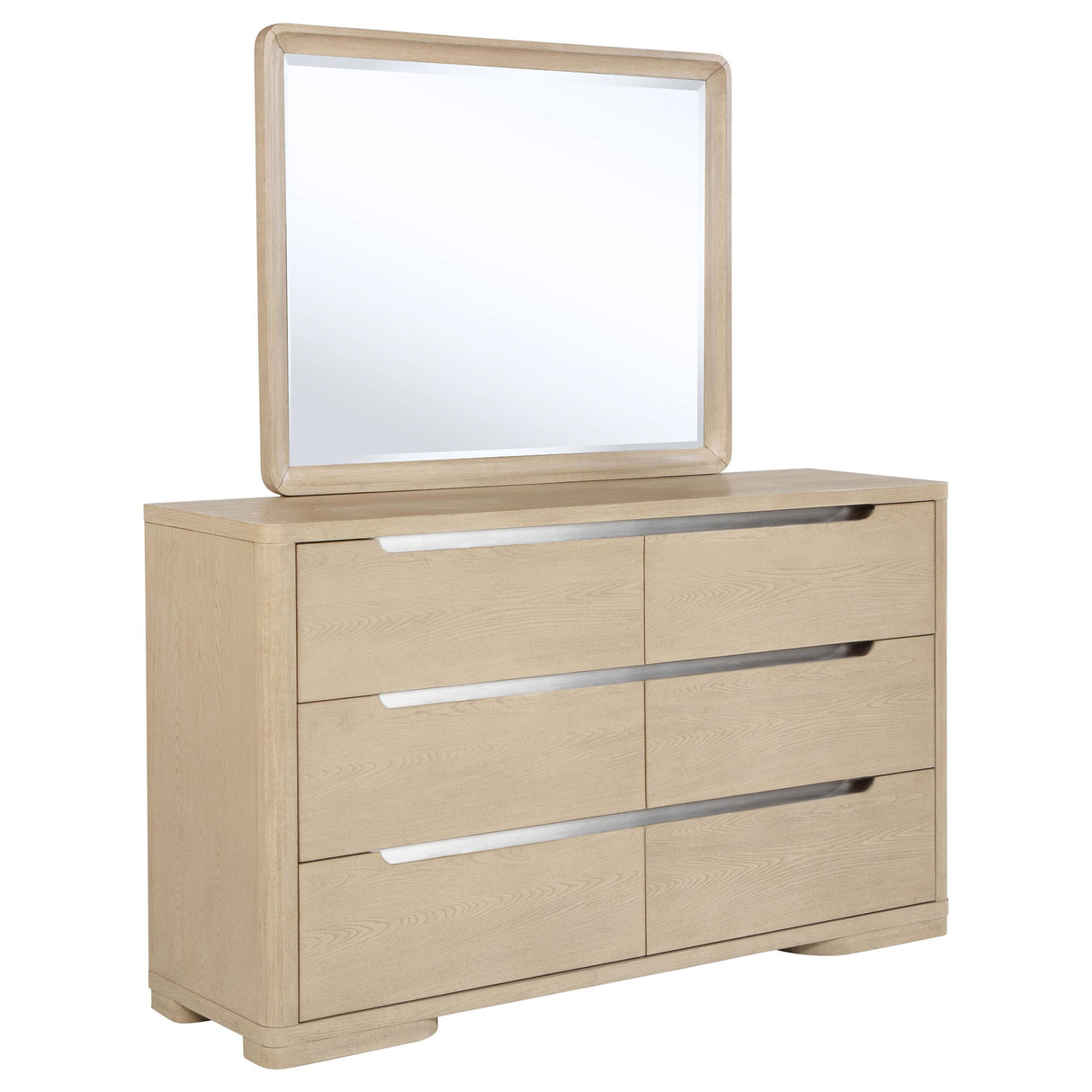 Coaster Furniture Ladera 225083M 6-drawer Bedroom Dresser and Mirror - Light Elm IMAGE 1