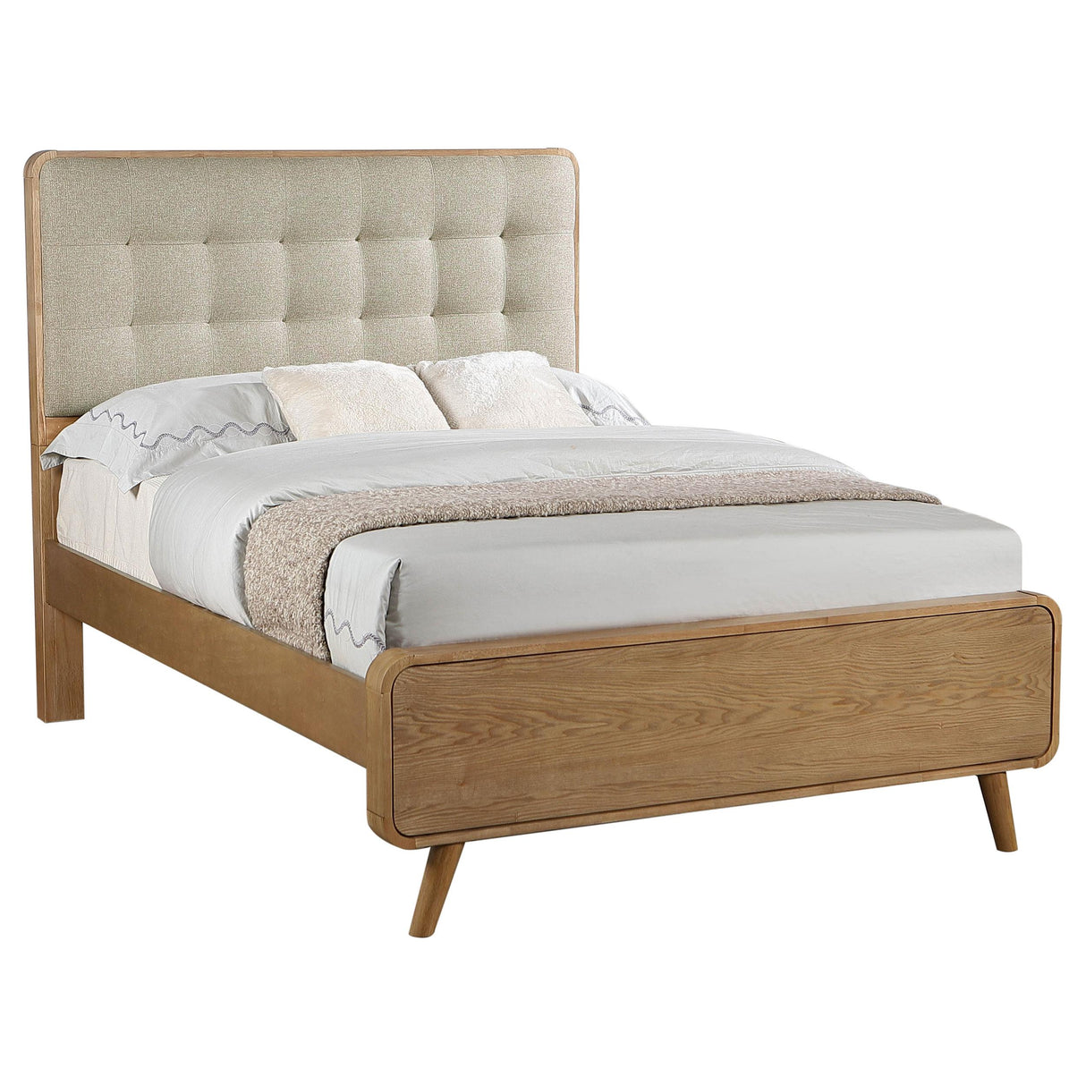 Coaster Furniture Robyn 225091F Wood Full Platform Bed - Light Ash IMAGE 1