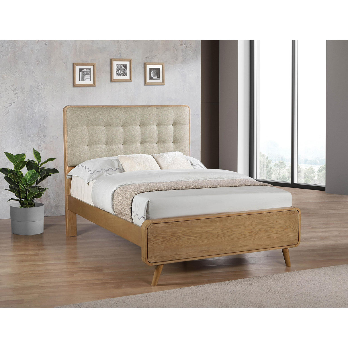 Coaster Furniture Robyn 225091F Wood Full Platform Bed - Light Ash IMAGE 2