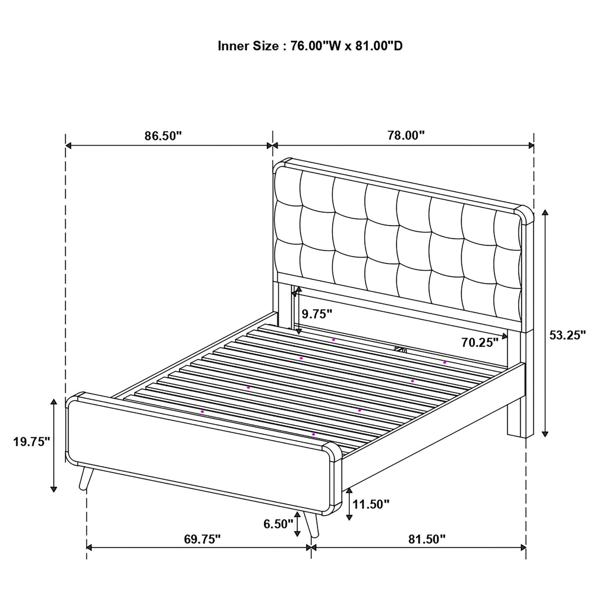 Coaster Furniture Robyn 225091KE Wood Eastern King Platform Bed - Light Ash IMAGE 12