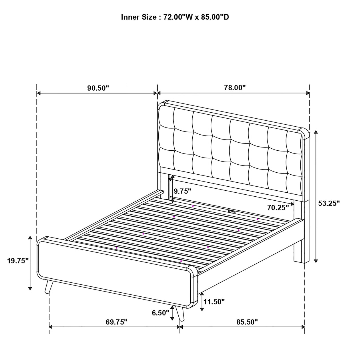 Coaster Furniture Robyn 225091KW Wood California King Platform Bed - Light Ash IMAGE 12