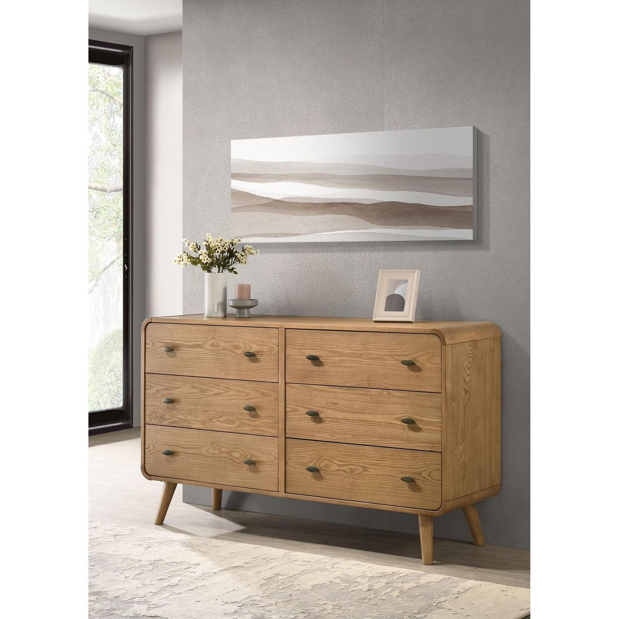 Coaster Furniture Robyn 225093 6-drawer Bedroom Dresser - Light Ash IMAGE 2