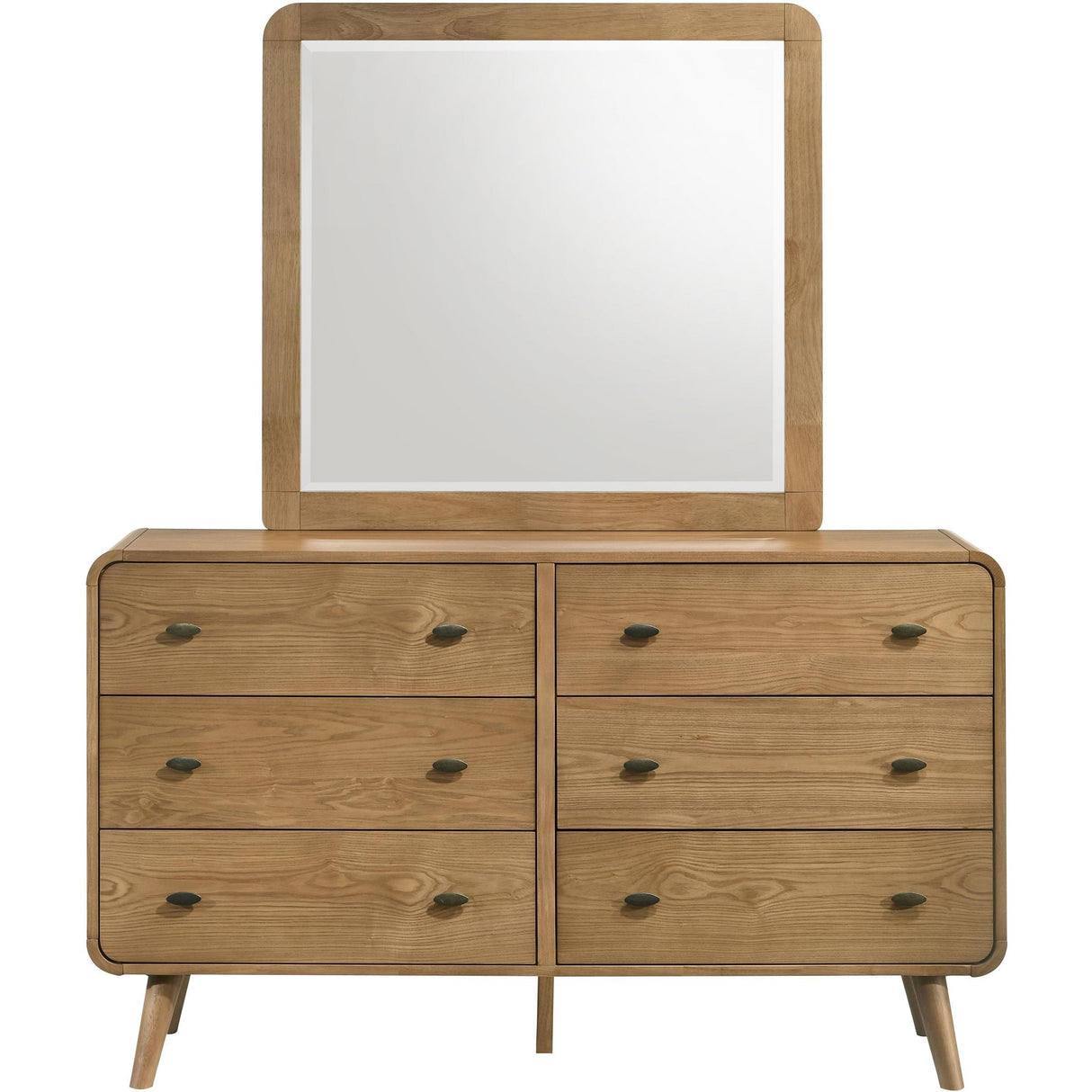 Coaster Furniture Robyn 225093M 6-drawer Bedroom Dresser and Mirror - Light Ash IMAGE 3