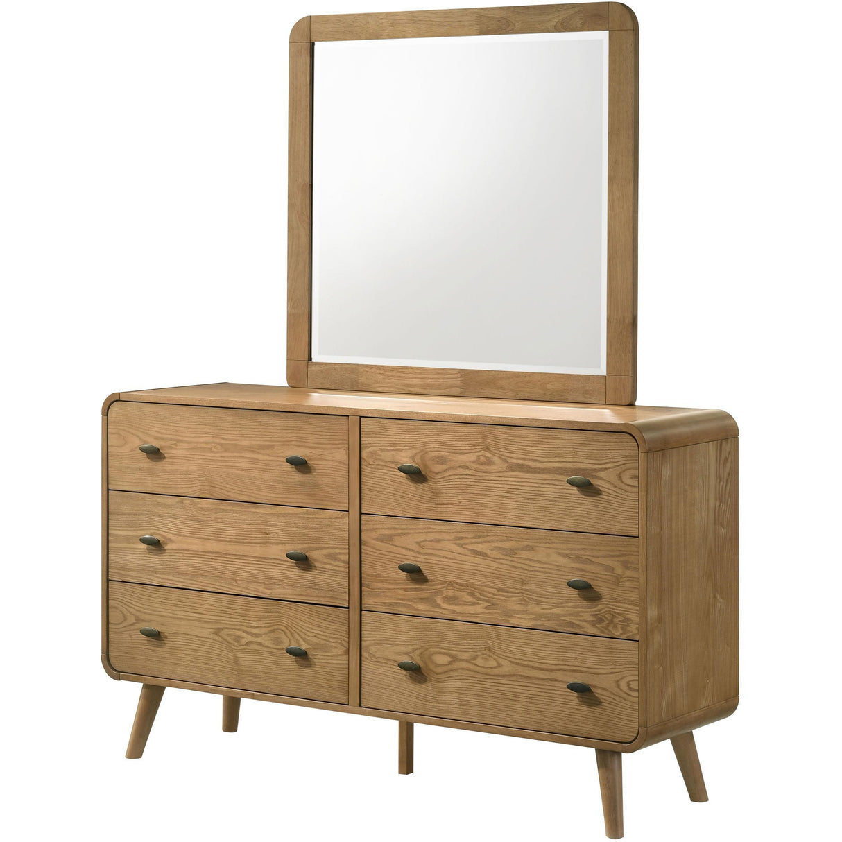 Coaster Furniture Robyn 225093M 6-drawer Bedroom Dresser and Mirror - Light Ash IMAGE 4