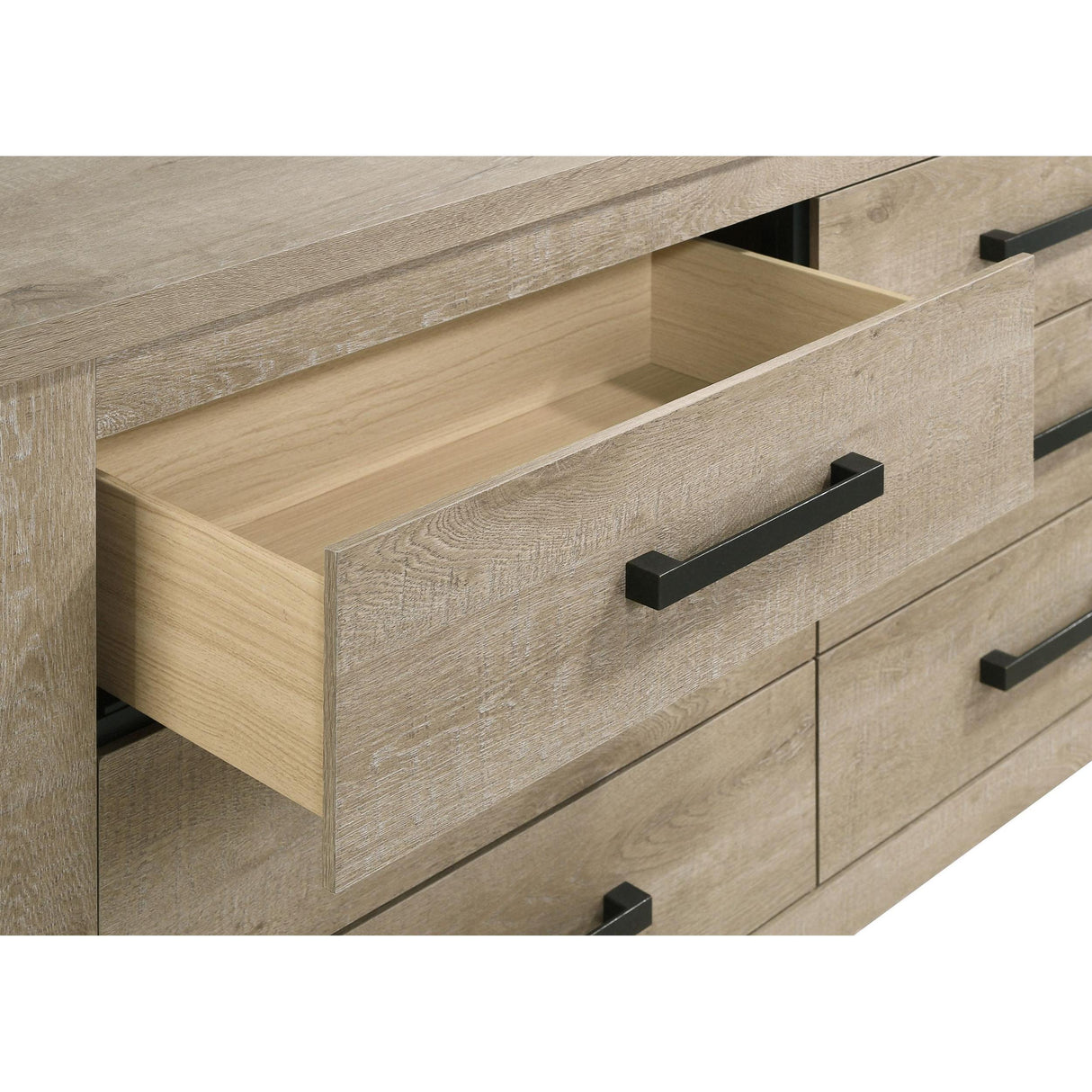 Coaster Furniture Oakglen 225103M 6-drawer Bedroom Dresser and Mirror - Weathered Oak IMAGE 10