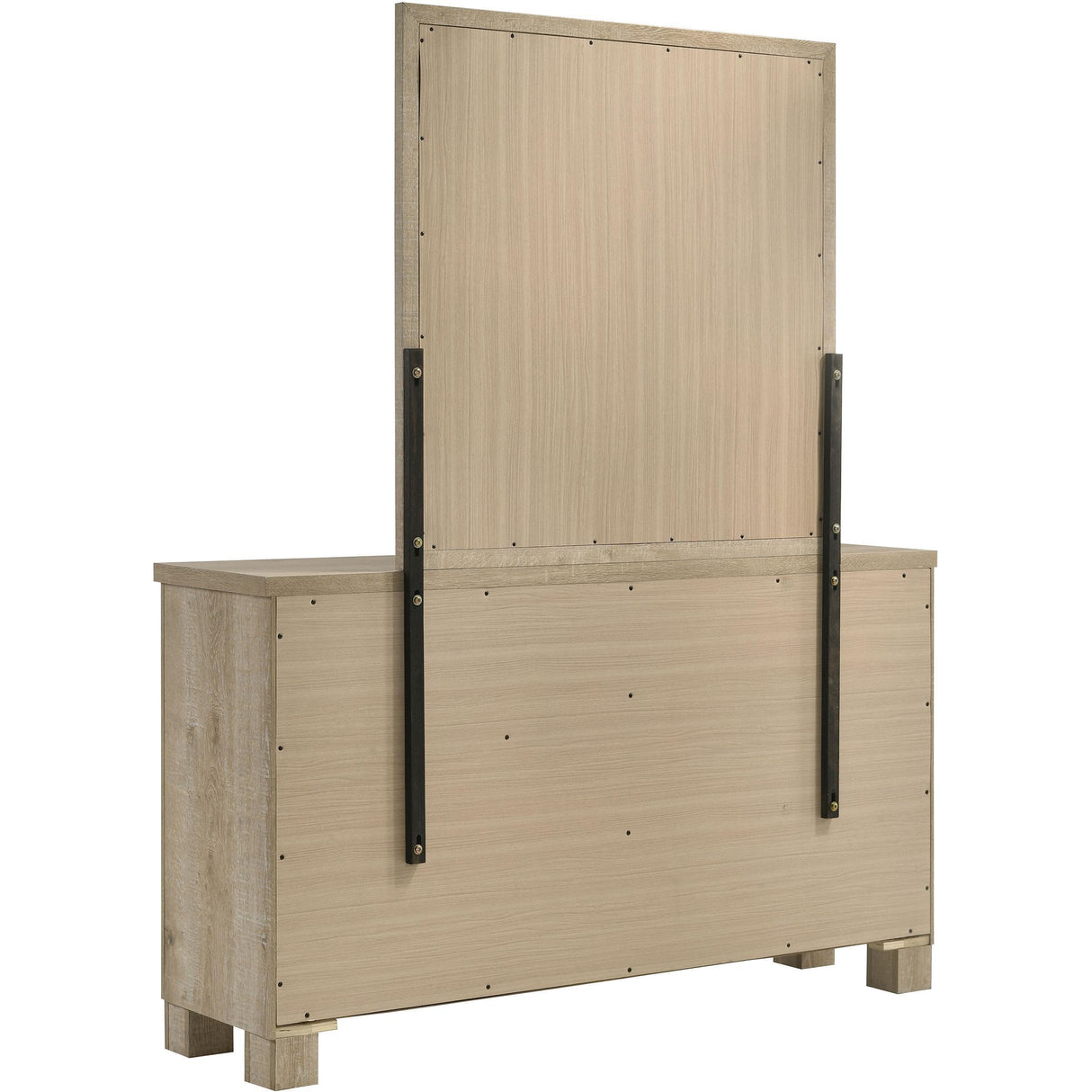 Coaster Furniture Oakglen 225103M 6-drawer Bedroom Dresser and Mirror - Weathered Oak IMAGE 6