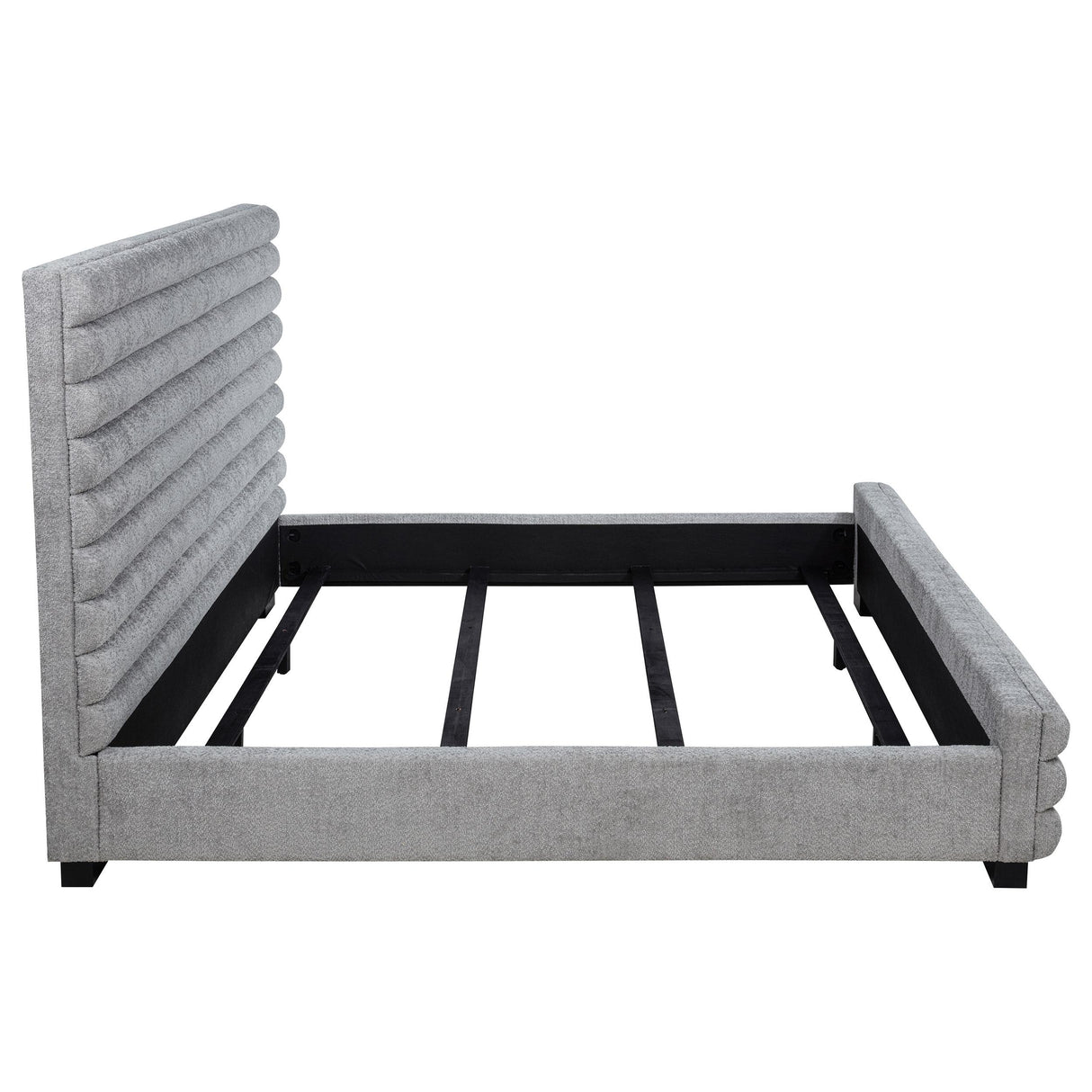 Coaster Furniture Patricia 300719KE 58-inch Boucle Upholstered Eastern King Bed - Grey IMAGE 7