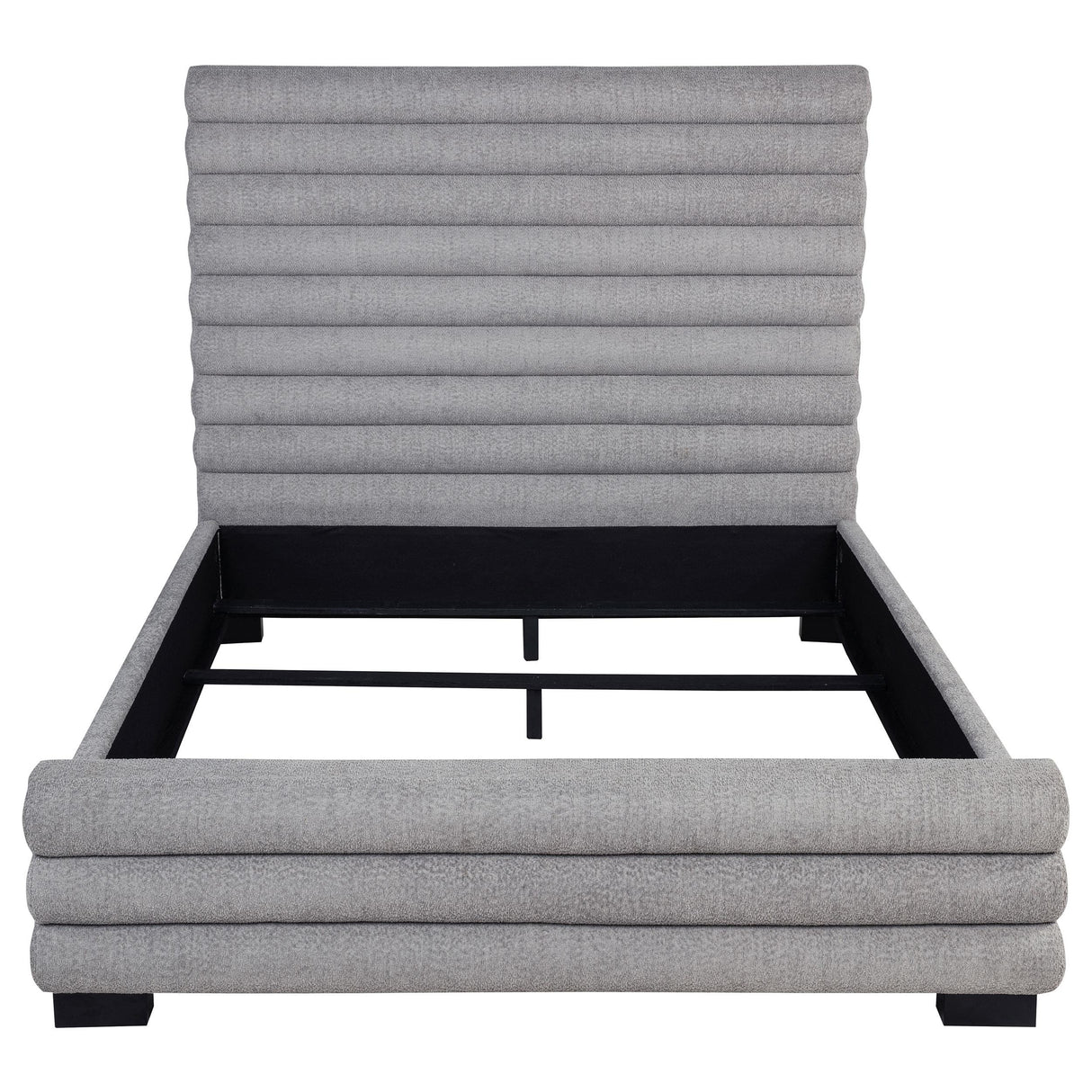 Coaster Furniture Patricia 300719Q 58-inch Boucle Upholstered Queen Bed - Grey IMAGE 4