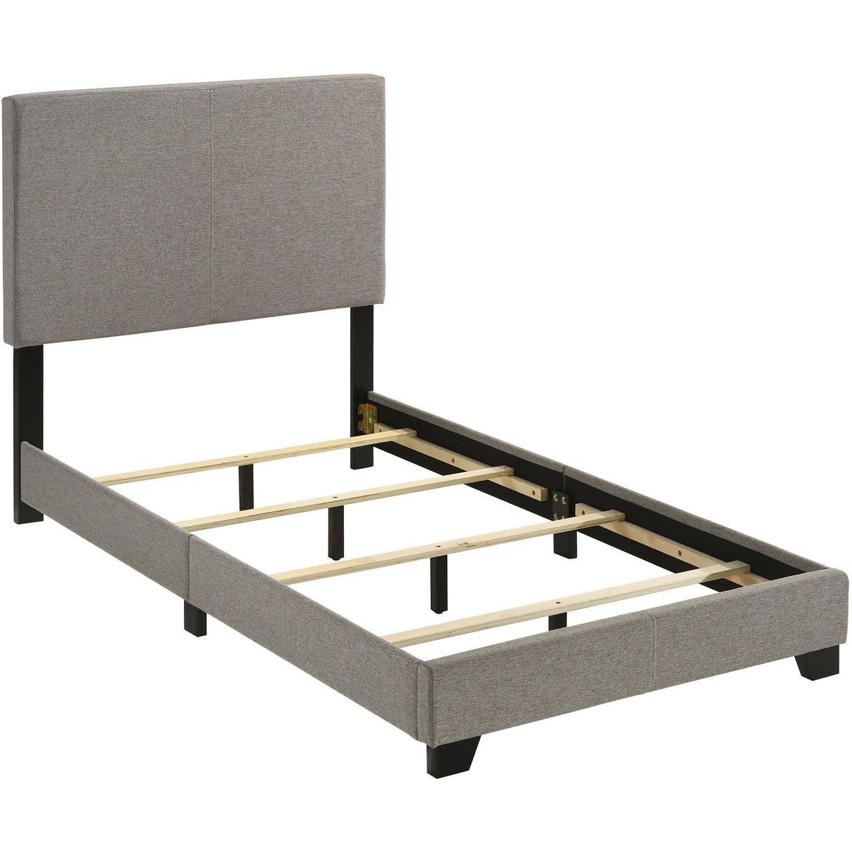 Coaster Furniture Dorian 300851T Fabric Upholstered Twin Panel Bed - Taupe IMAGE 3