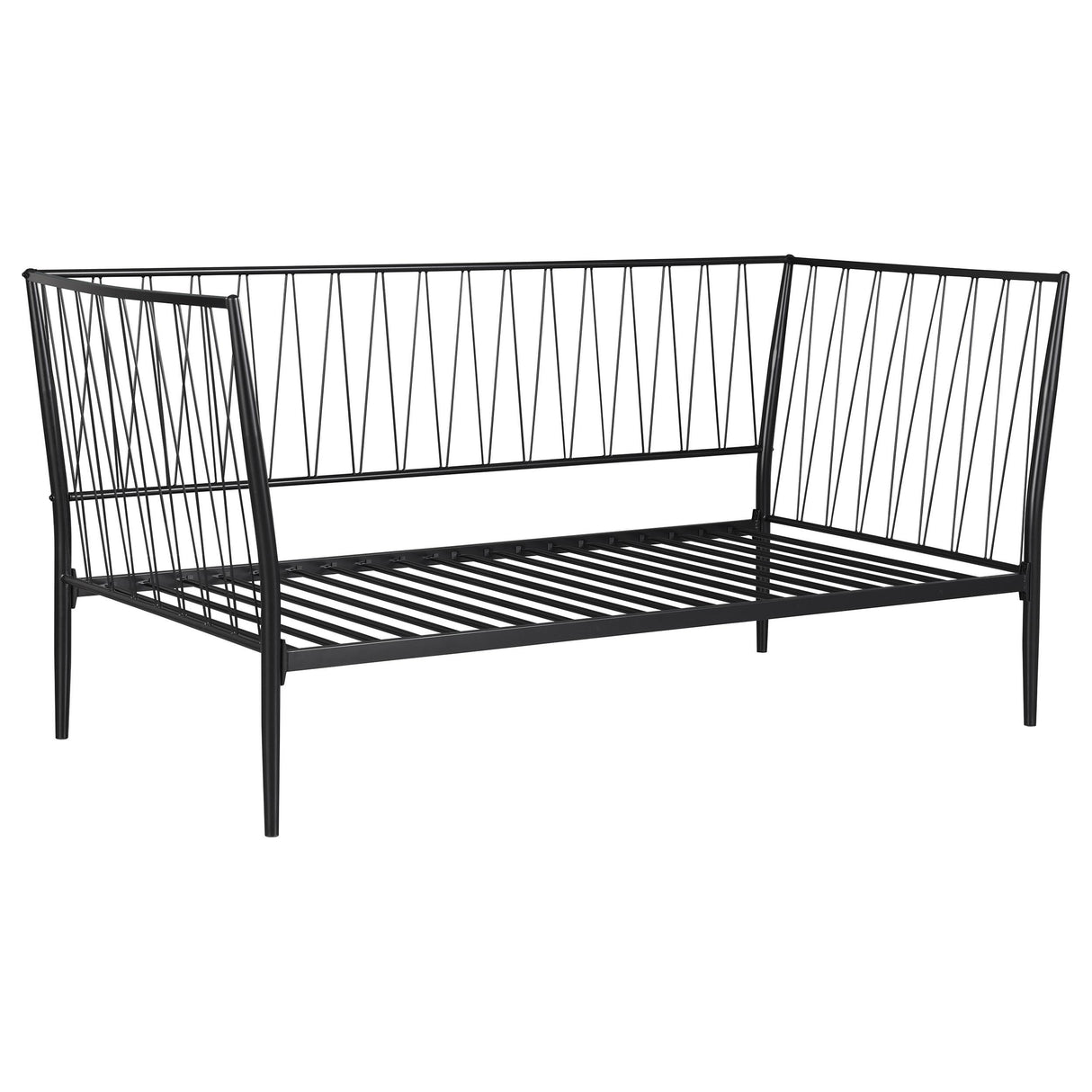 Coaster Furniture Richland 301057 Metal Twin Daybed Bed Frame - Matte Black IMAGE 1