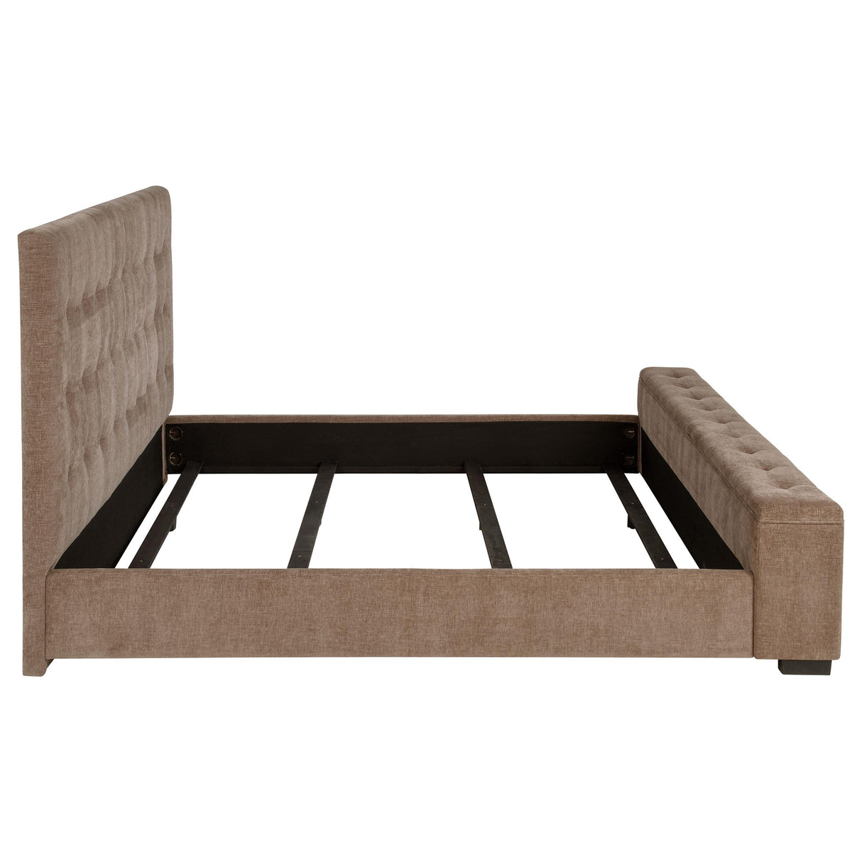 Coaster Furniture Senna 305811KE Upholstered Eastern King Audio Flame Visualizer Bed - Brown IMAGE 5