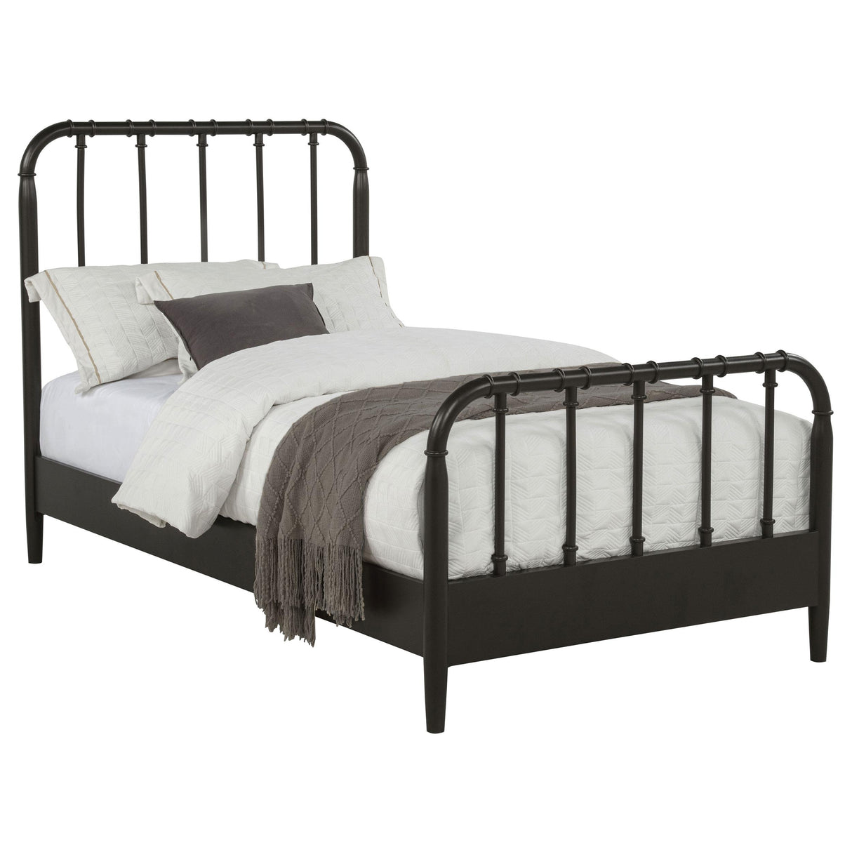 Coaster Furniture Rocco 310035T All Wood Water Pipe Open Frame Twin Bed - Dark Bronze IMAGE 7