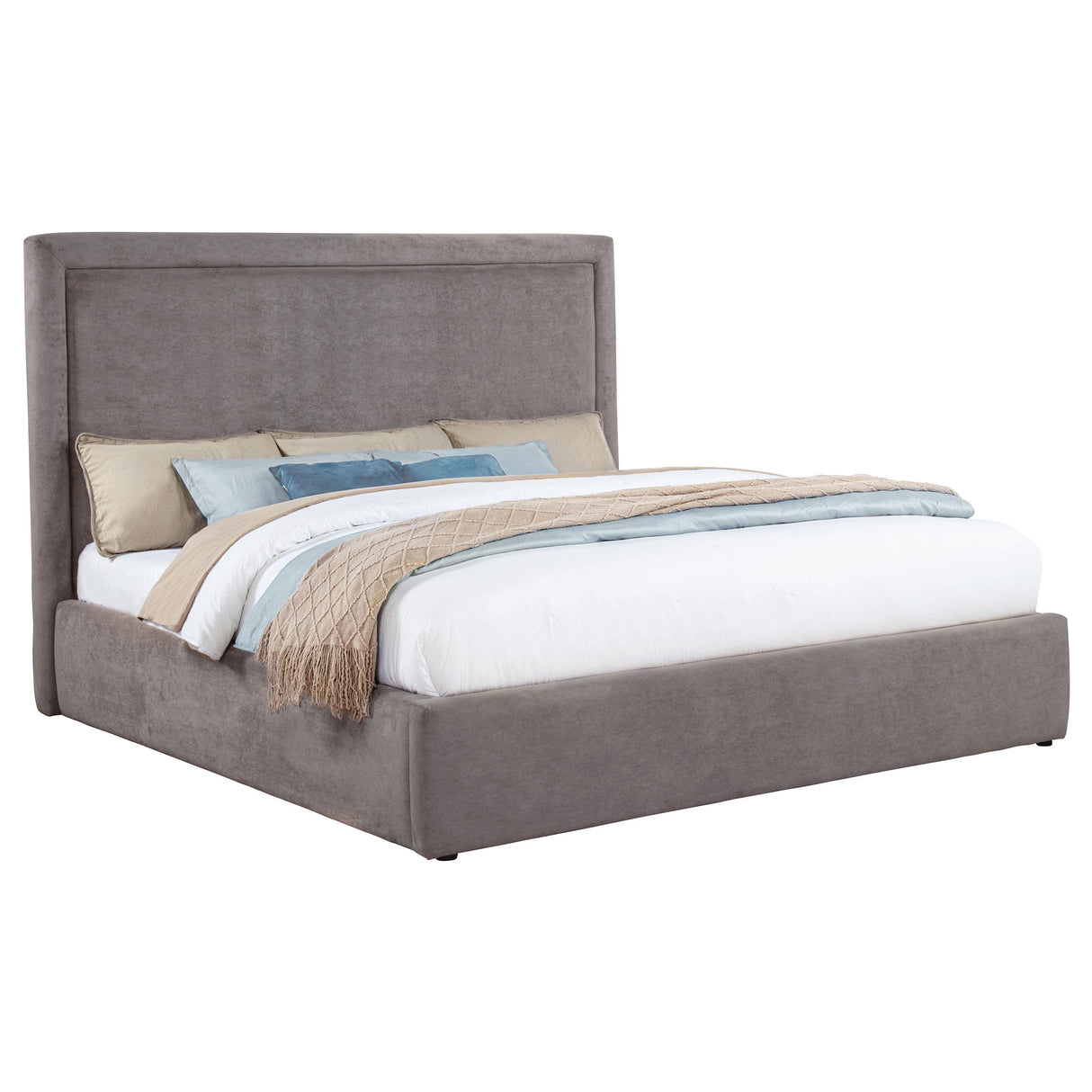 Coaster Furniture Lawson 315835MKE 54-inch Upholstered Eastern King Platform Bed - Mushroom IMAGE 7