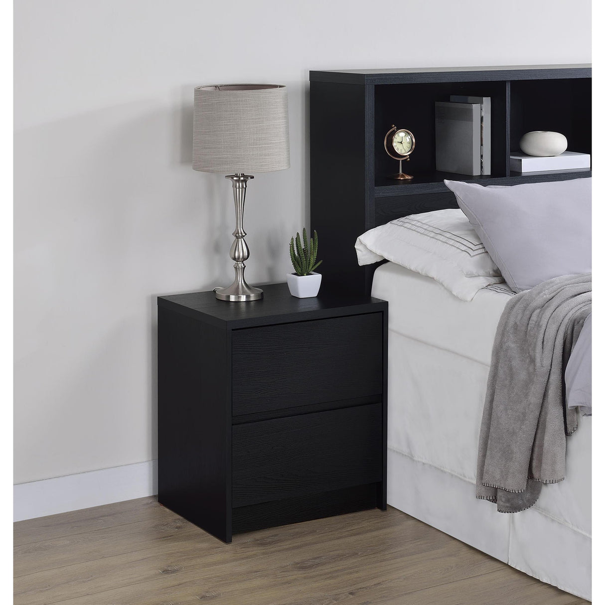 Coaster Furniture Westpark 315852 2-drawer Nightstand LED Lights and USB - Black IMAGE 2