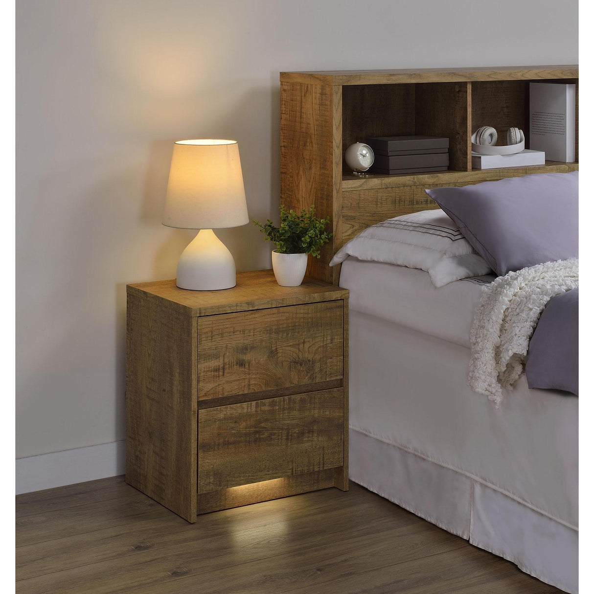 Coaster Furniture Westpark 315902 2-drawer Nightstand LED Lights and USB - Mango IMAGE 3