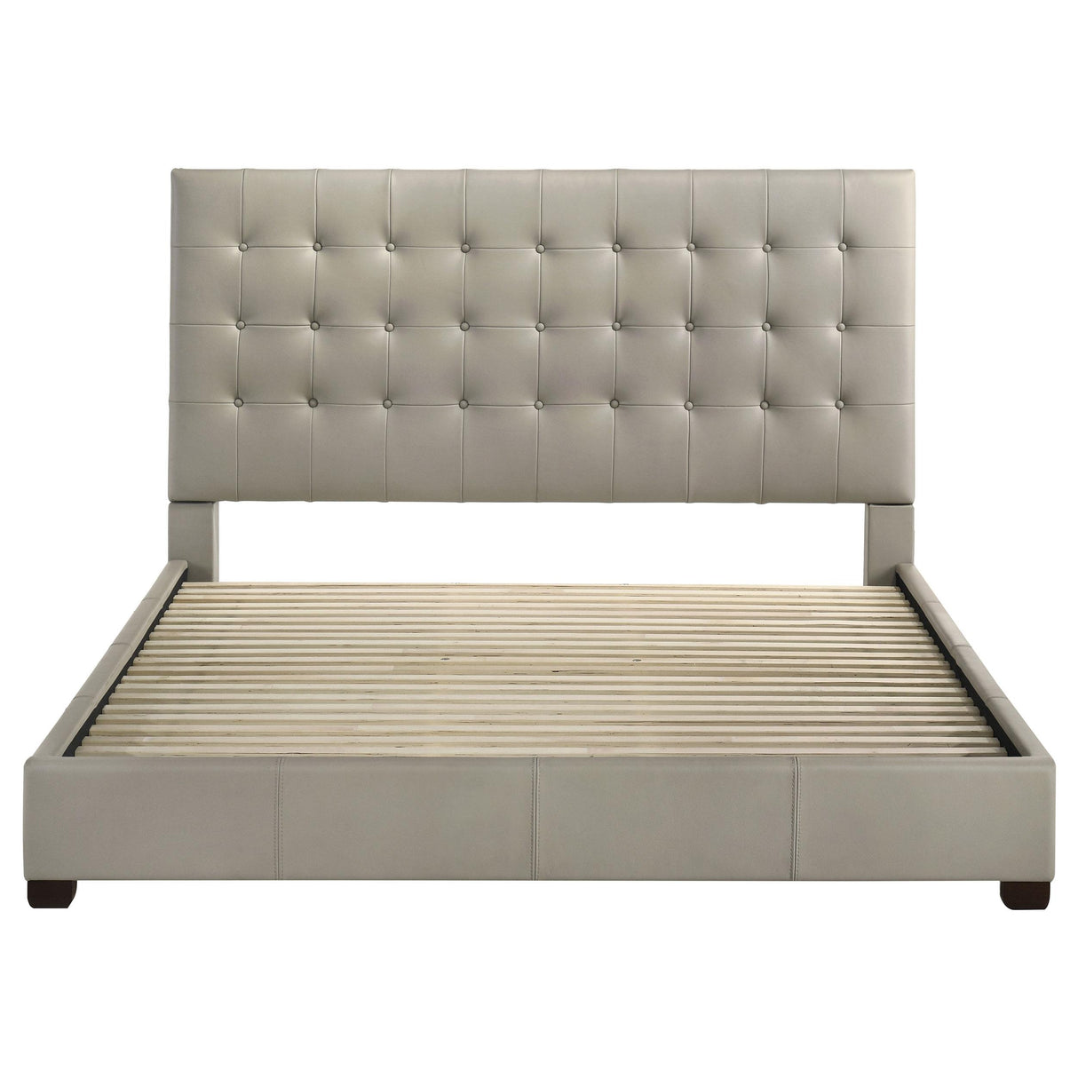 Coaster Furniture Medley 315911TANKE Genuine Leather Eastern King Platform Bed - Tan IMAGE 2