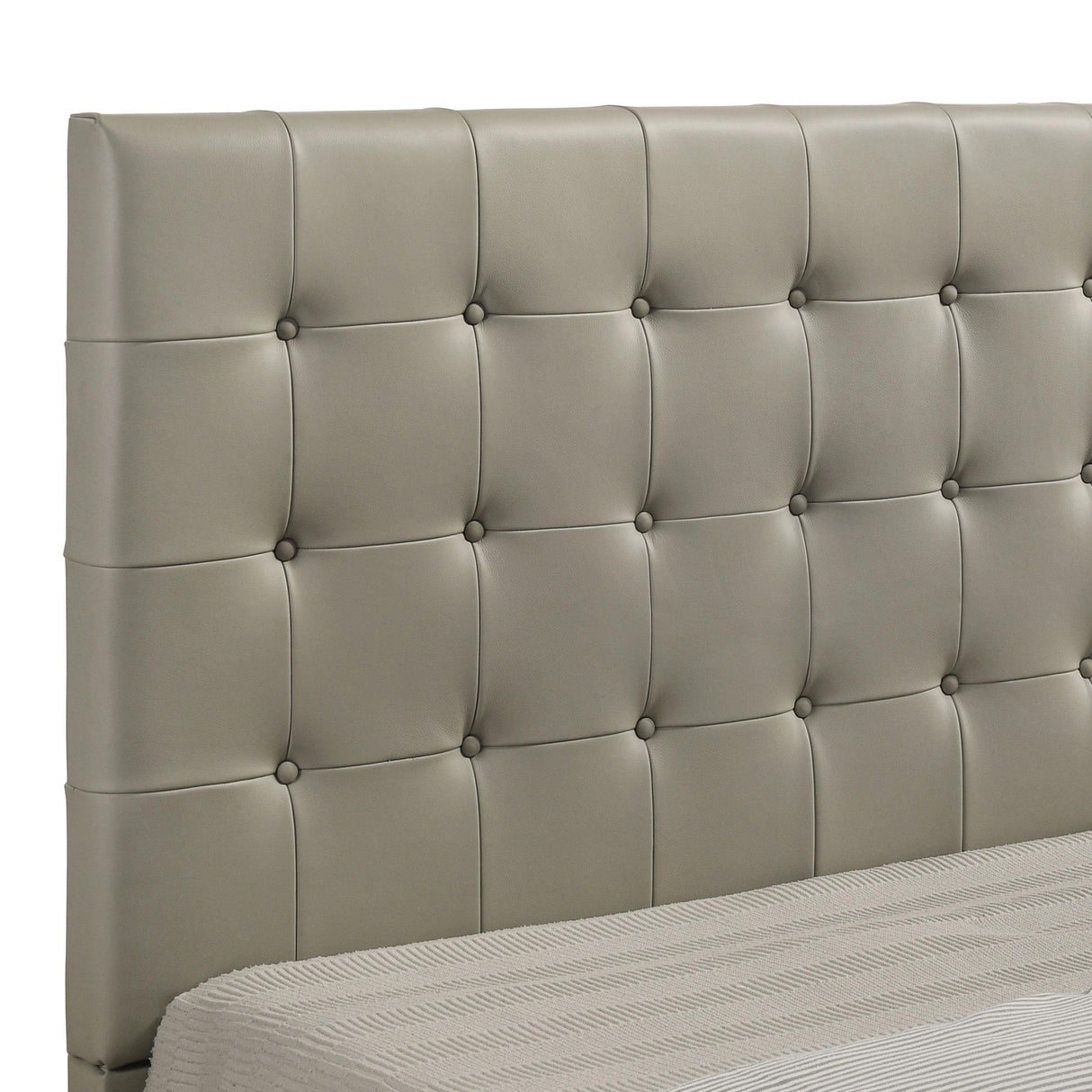 Coaster Furniture Medley 315911TANKE Genuine Leather Eastern King Platform Bed - Tan IMAGE 3