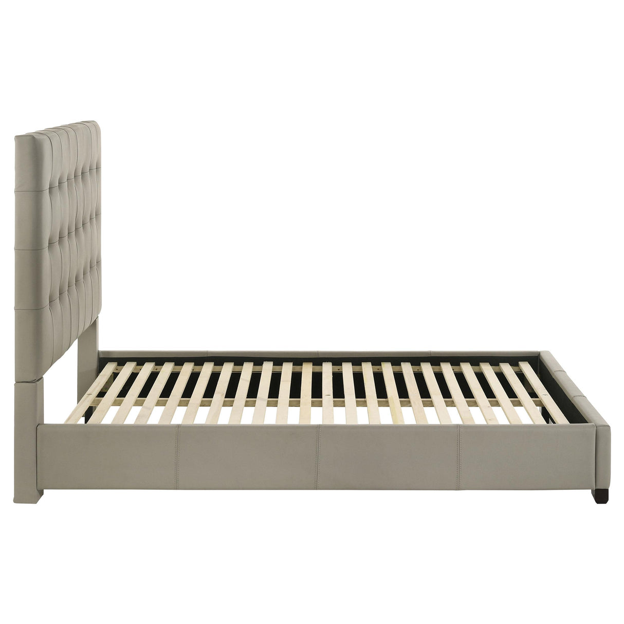 Coaster Furniture Medley 315911TANQ Genuine Leather Queen Panel Platform Bed - Tan IMAGE 7