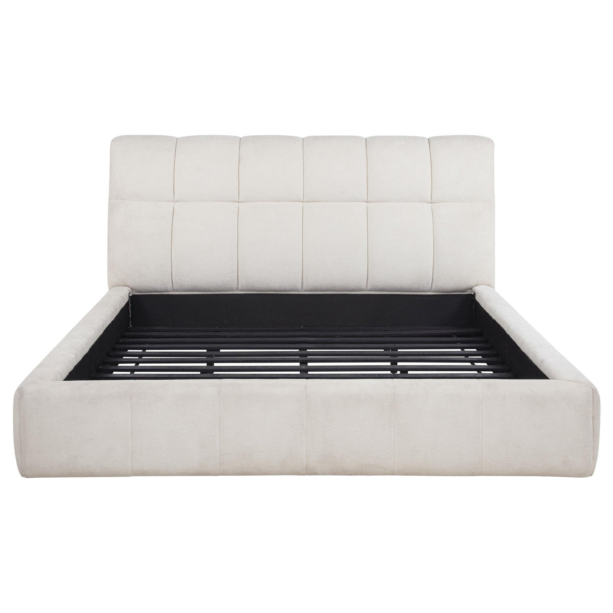 Coaster Furniture Nollet 315917CRMKW 48-inch Upholstered California King Platform Bed - Cream IMAGE 4