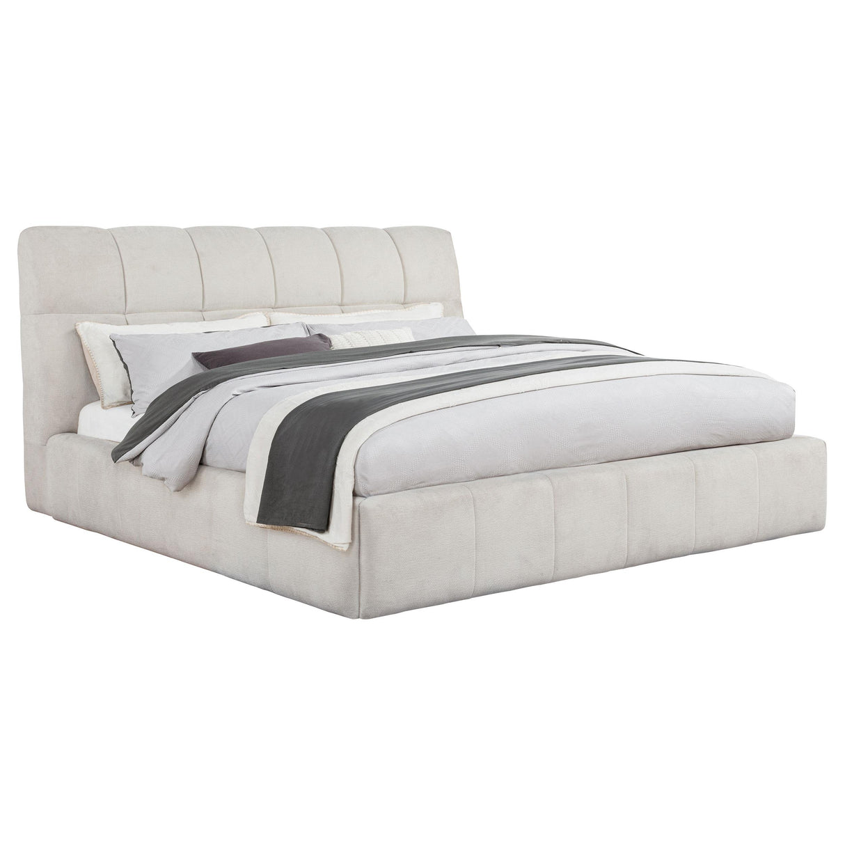 Coaster Furniture Nollet 315917CRMKW 48-inch Upholstered California King Platform Bed - Cream IMAGE 7