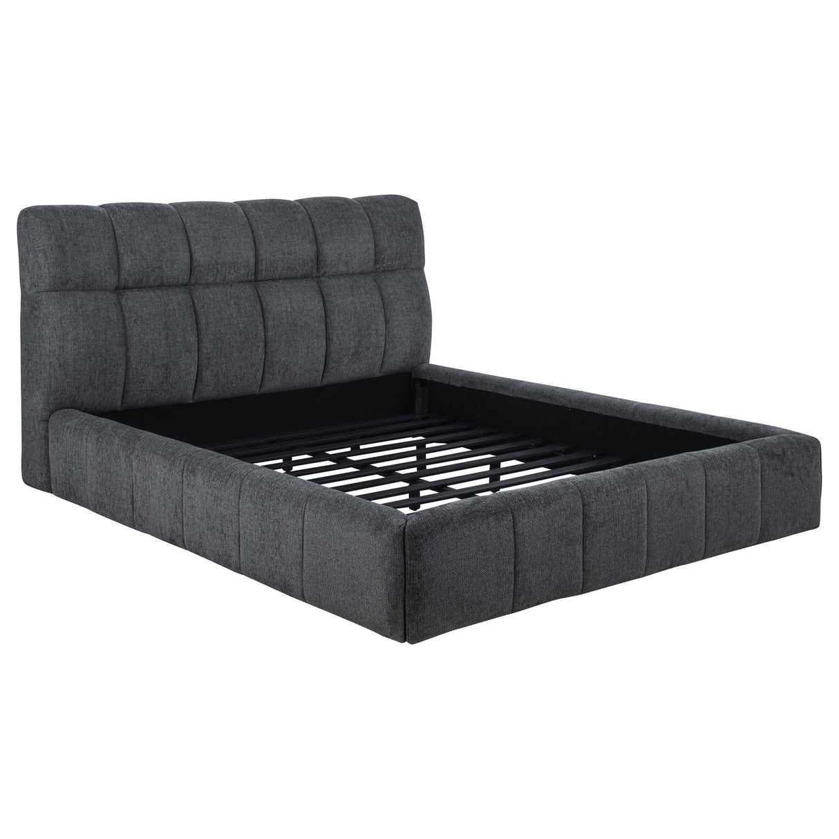 Coaster Furniture Nollet 315917GRYKE 48-inch Upholstered Eastern King Platform Bed - Grey IMAGE 8