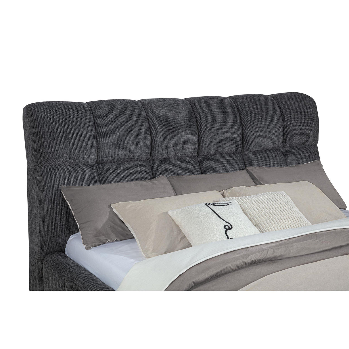 Coaster Furniture Nollet 315917GRYKW 48-inch Upholstered California King Platform Bed - Grey IMAGE 4