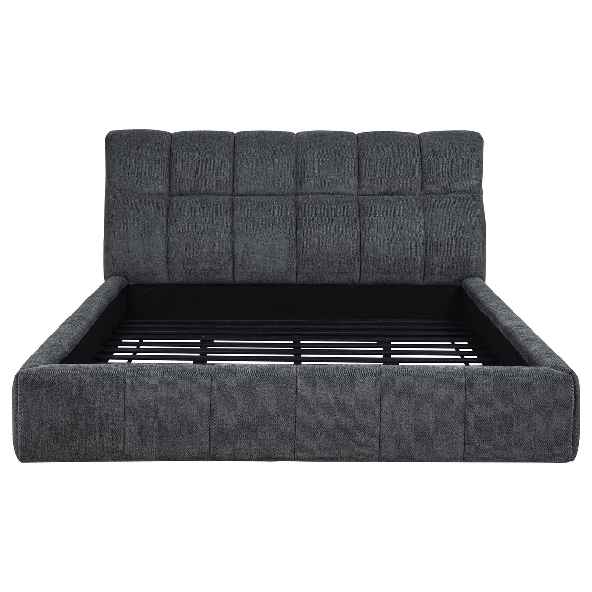 Coaster Furniture Nollet 315917GRYKW 48-inch Upholstered California King Platform Bed - Grey IMAGE 5