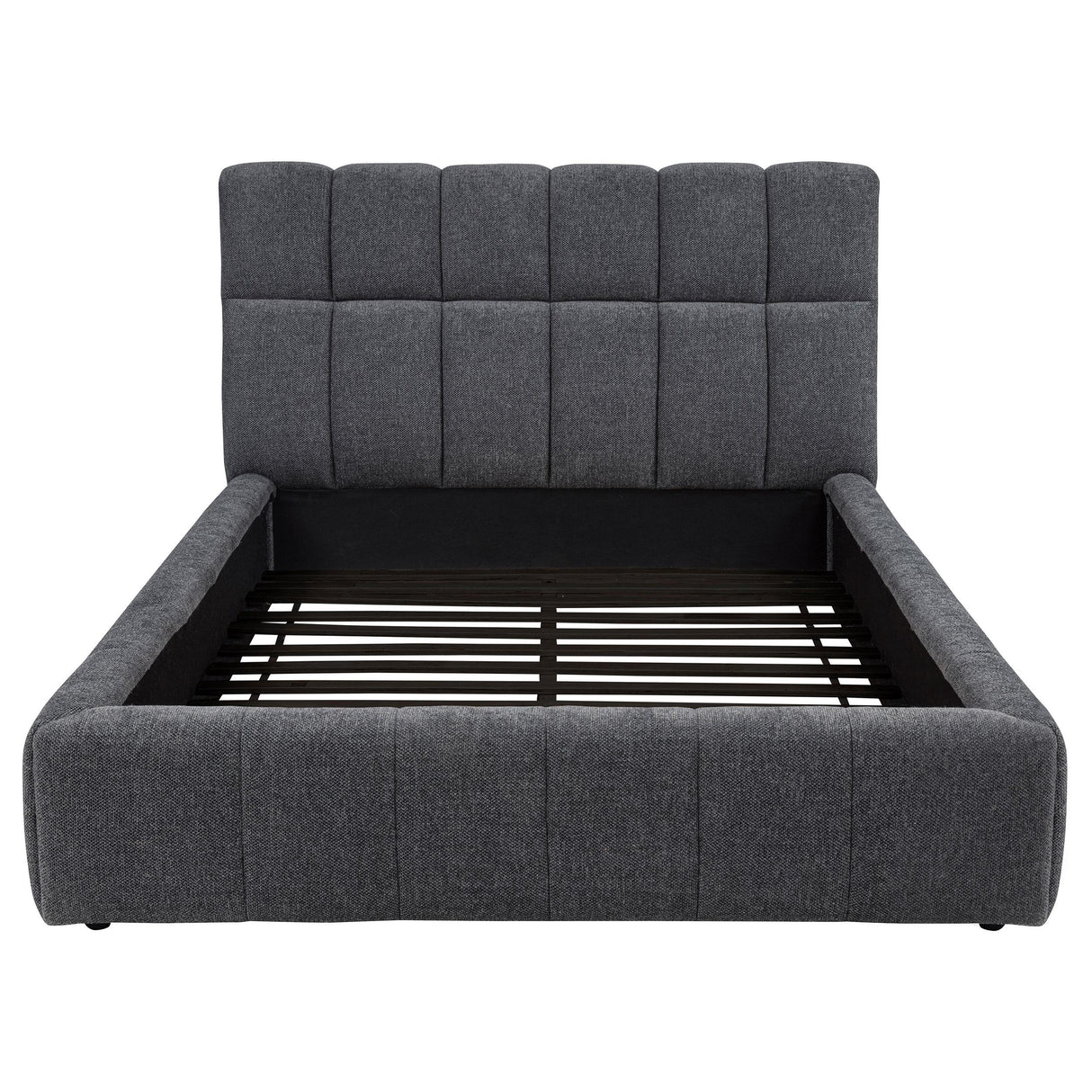 Coaster Furniture Nollet 315917GRYQ 48-inch Upholstered Queen Panel Platform Bed - Grey IMAGE 5