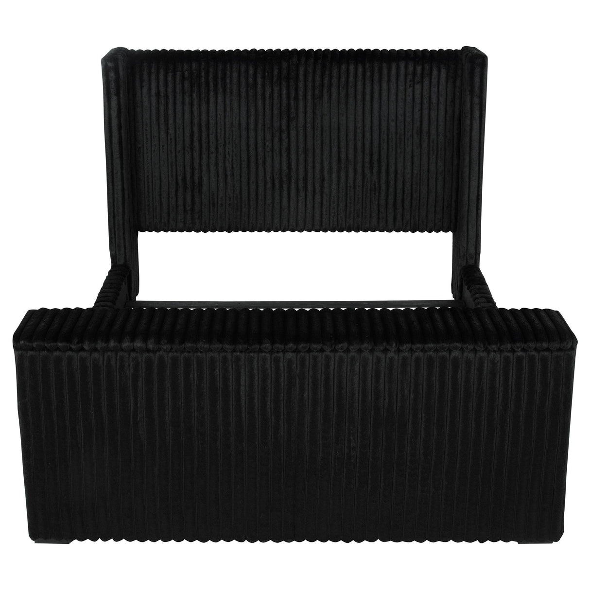 Coaster Furniture Centergrove 315945KW Upholstered California King Wingback TV Bed - Black IMAGE 5