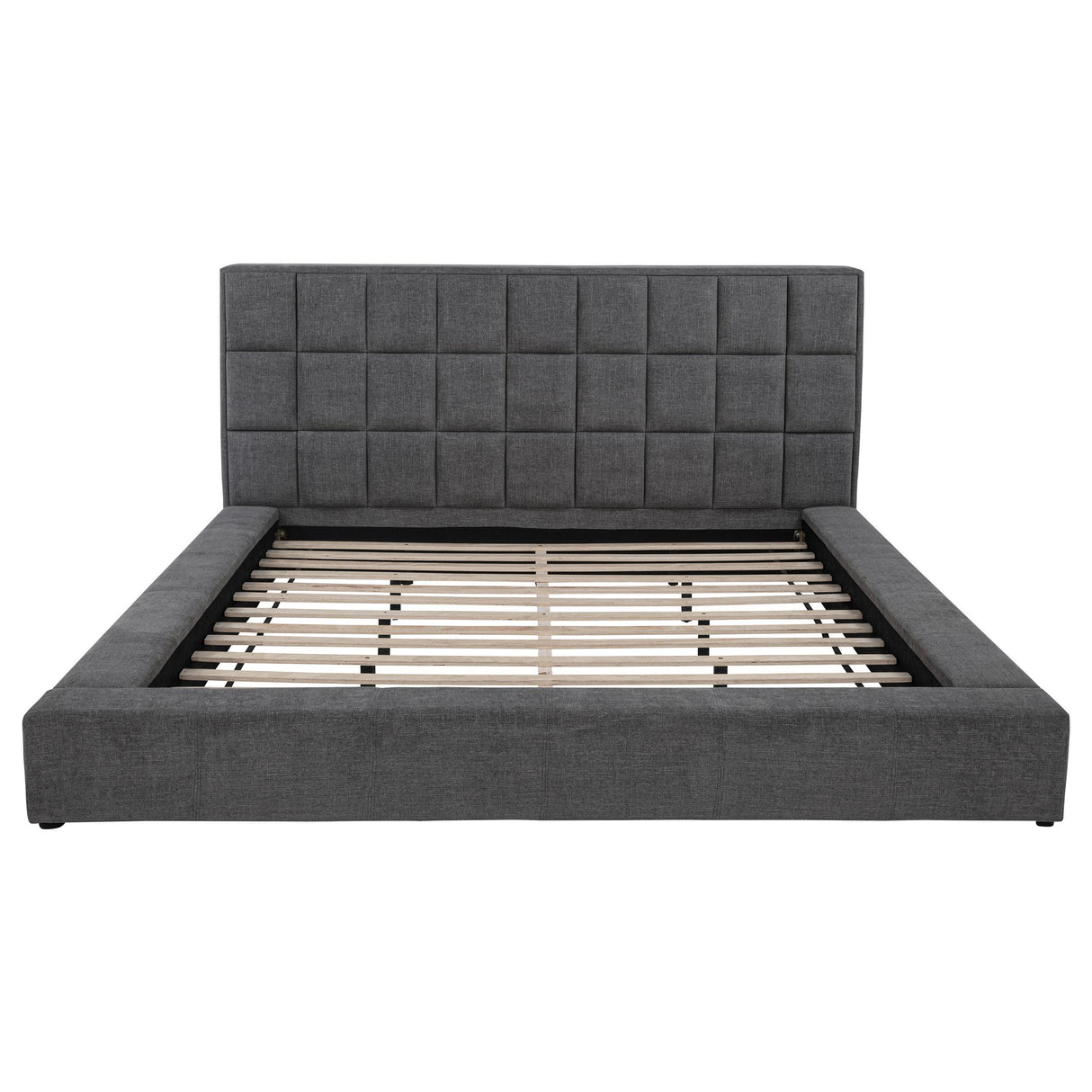 Coaster Furniture Dreux 315948GRYQ Upholstered Queen Panel Platform Bed - Grey IMAGE 6