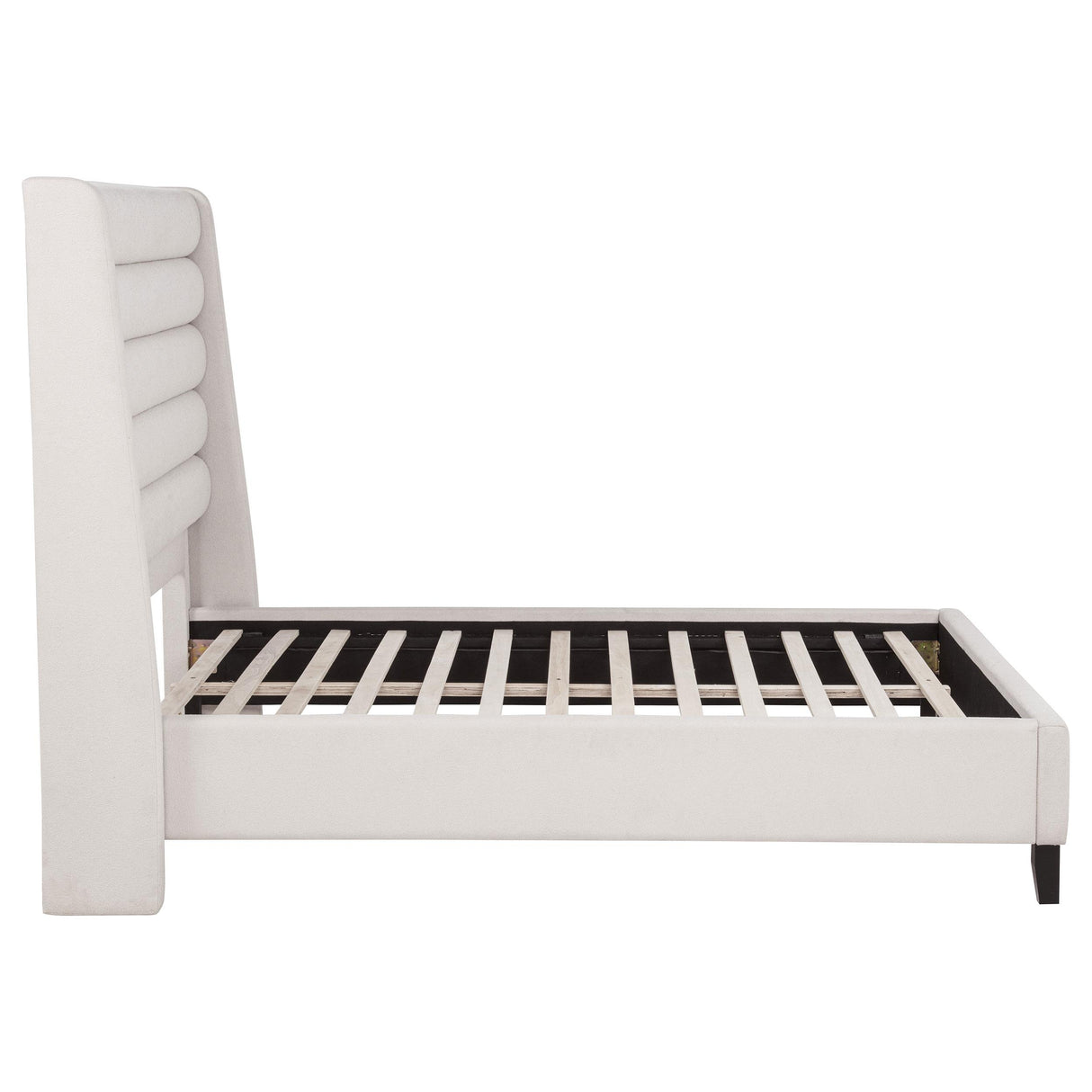 Coaster Furniture Leslie 315983F Upholstered Tufted Full Wingback Platform Bed - Beige IMAGE 2