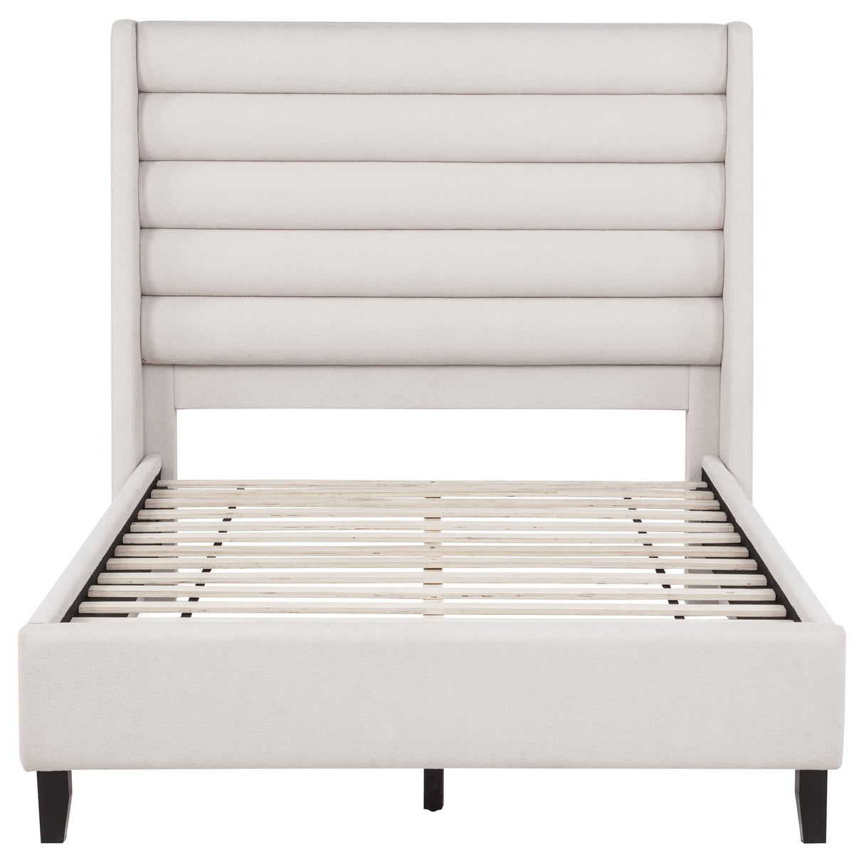 Coaster Furniture Leslie 315983F Upholstered Tufted Full Wingback Platform Bed - Beige IMAGE 3