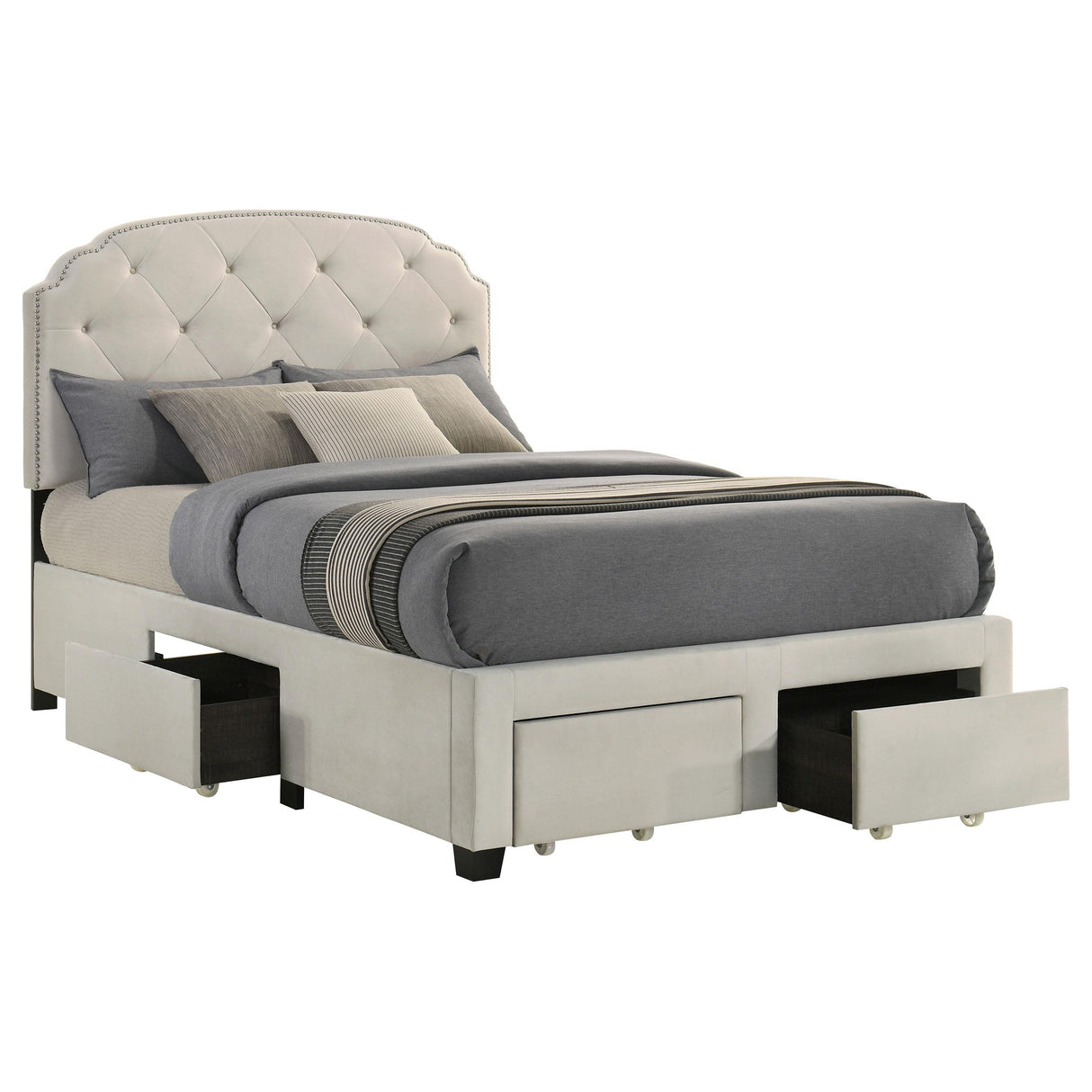 Coaster Furniture Marianna 316011F 4-drawer Upholstered Full Storage Bed - Cream IMAGE 6
