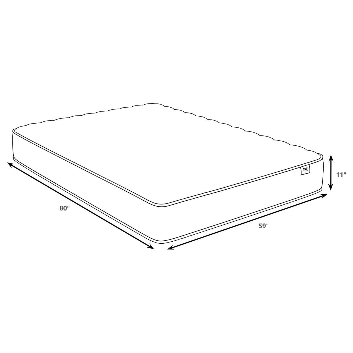 Coaster Furniture Hayes 350170Q Queen Firm Tight Top Hybrid Mattress - White IMAGE 5