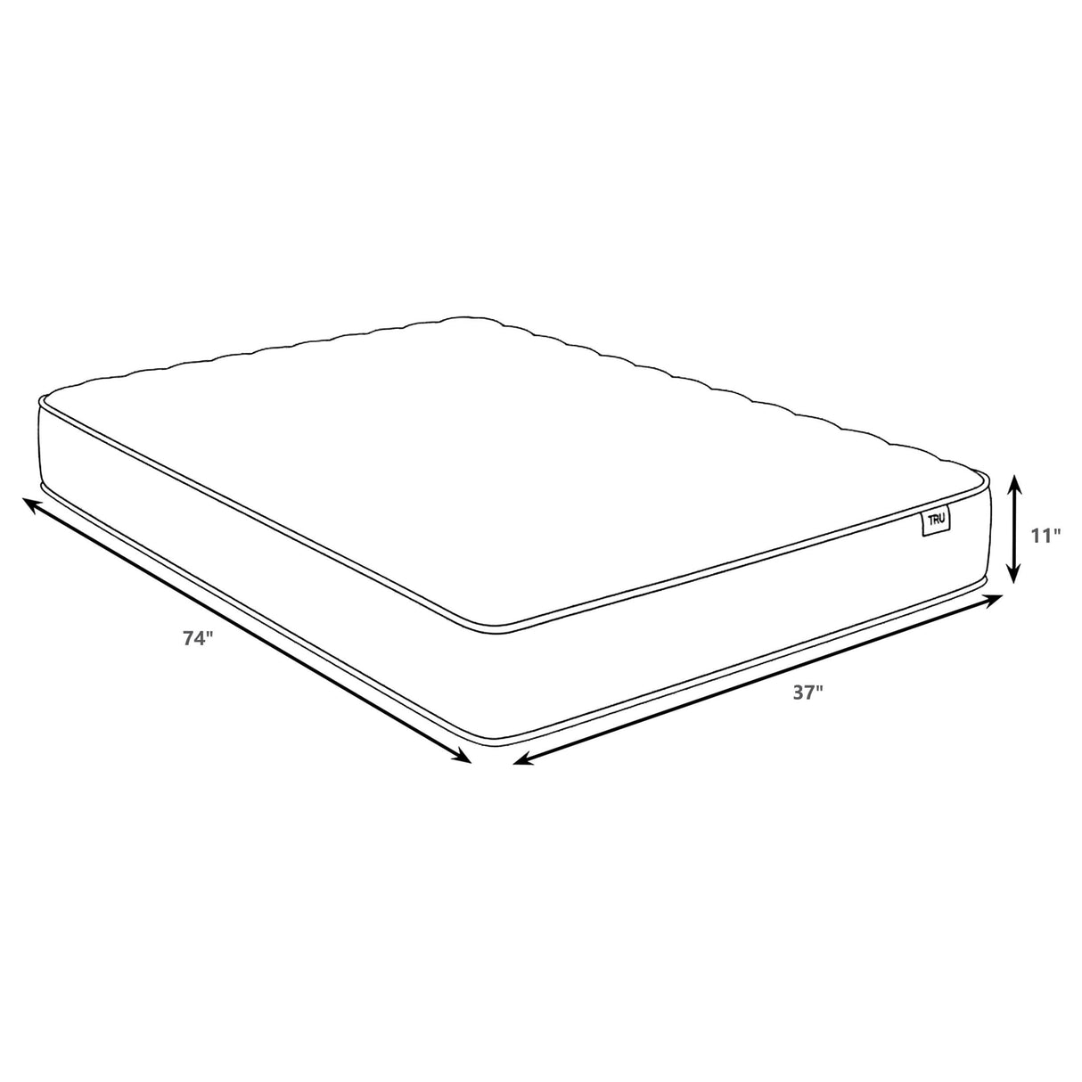 Coaster Furniture Hayes 350170T Twin Firm Tight Top Hybrid Mattress - White IMAGE 5
