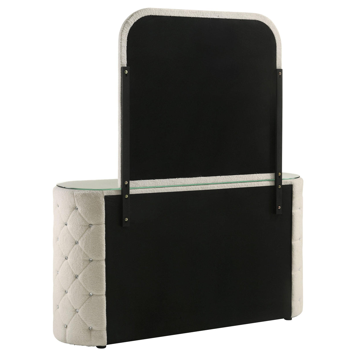 Coaster Furniture Sonya 360113M 6-drawer Upholstered Bedroom Dresser with Mirror - Ivory IMAGE 5