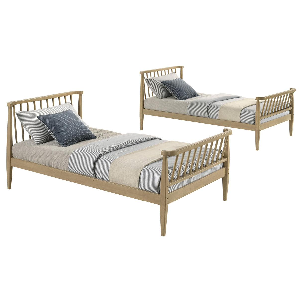 Coaster Furniture Abram 460061T Windsor Twin Over Twin Wood Bunk Bed with Ladder - Almond IMAGE 7