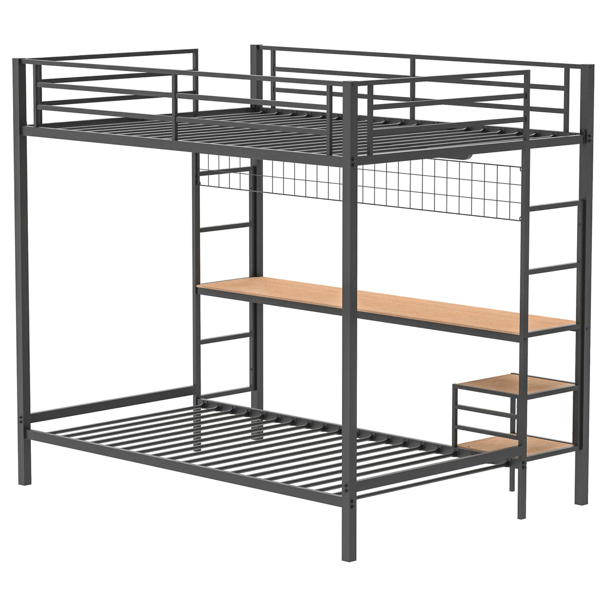 Coaster Furniture Bettoni 460209BLK Metal Full Over Twin Workstation Bunk Bed - Matte Black IMAGE 4