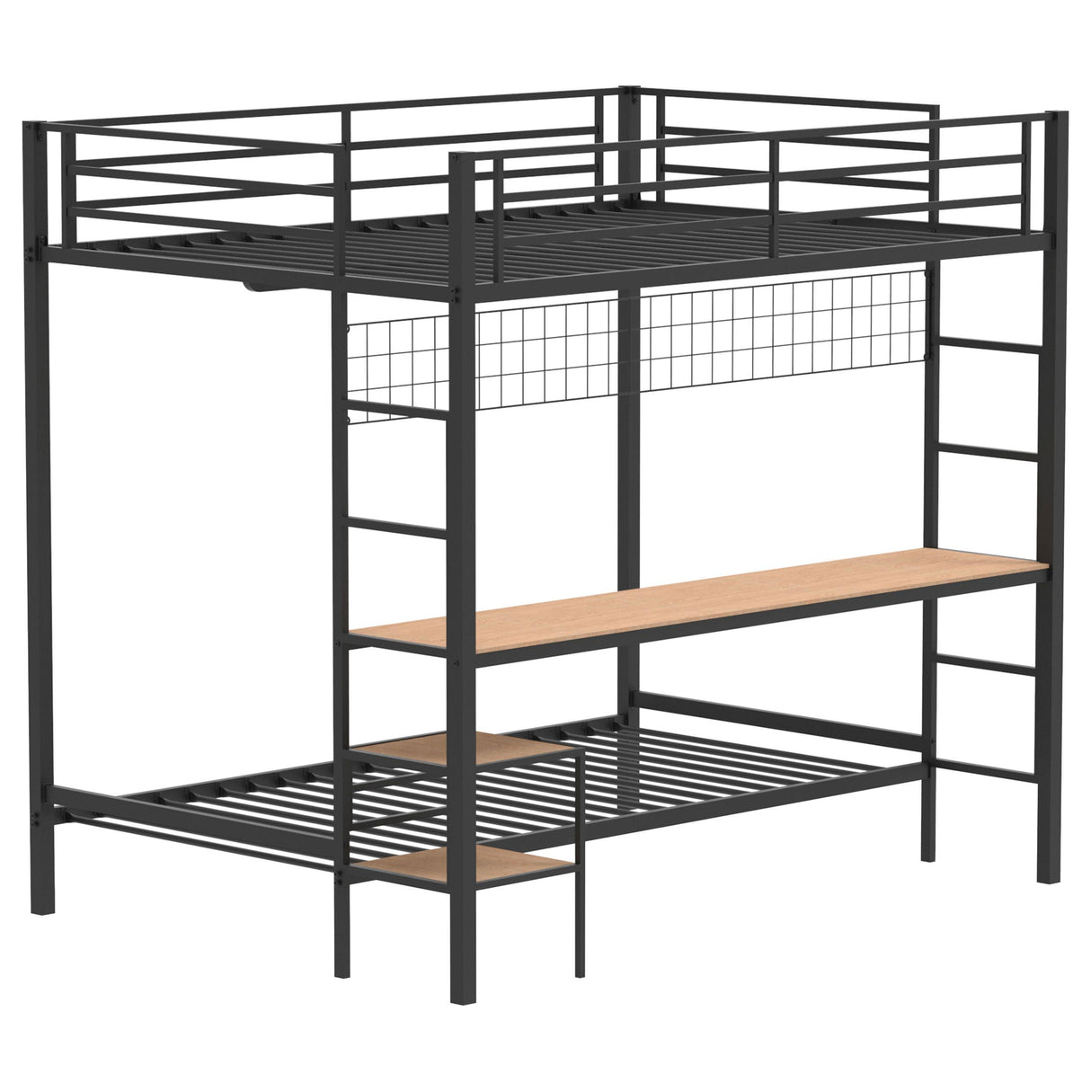 Coaster Furniture Bettoni 460209BLK Metal Full Over Twin Workstation Bunk Bed - Matte Black IMAGE 5