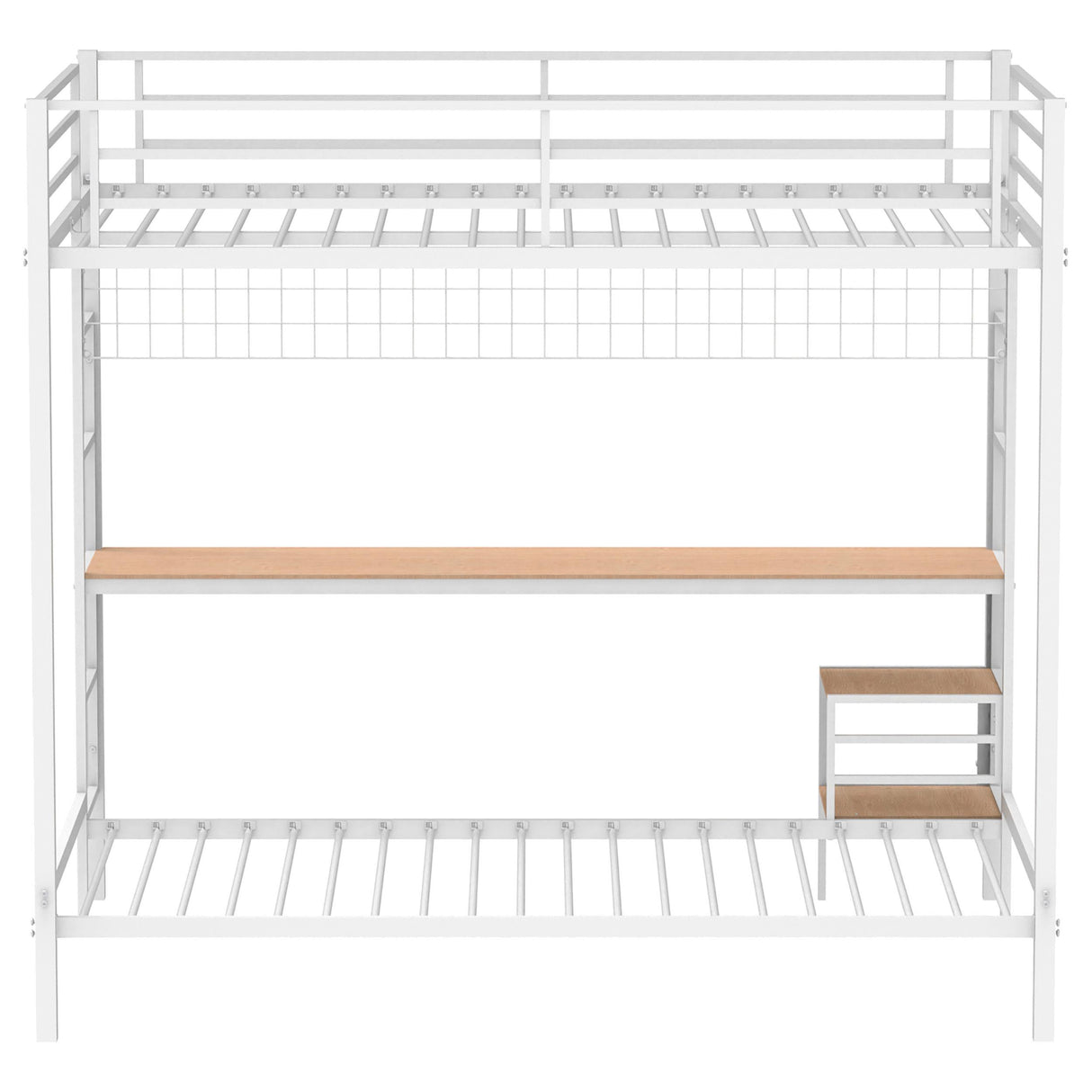 Coaster Furniture Bettoni 460209WHT Metal Full Over Twin Workstation Bunk Bed - Matte White IMAGE 2