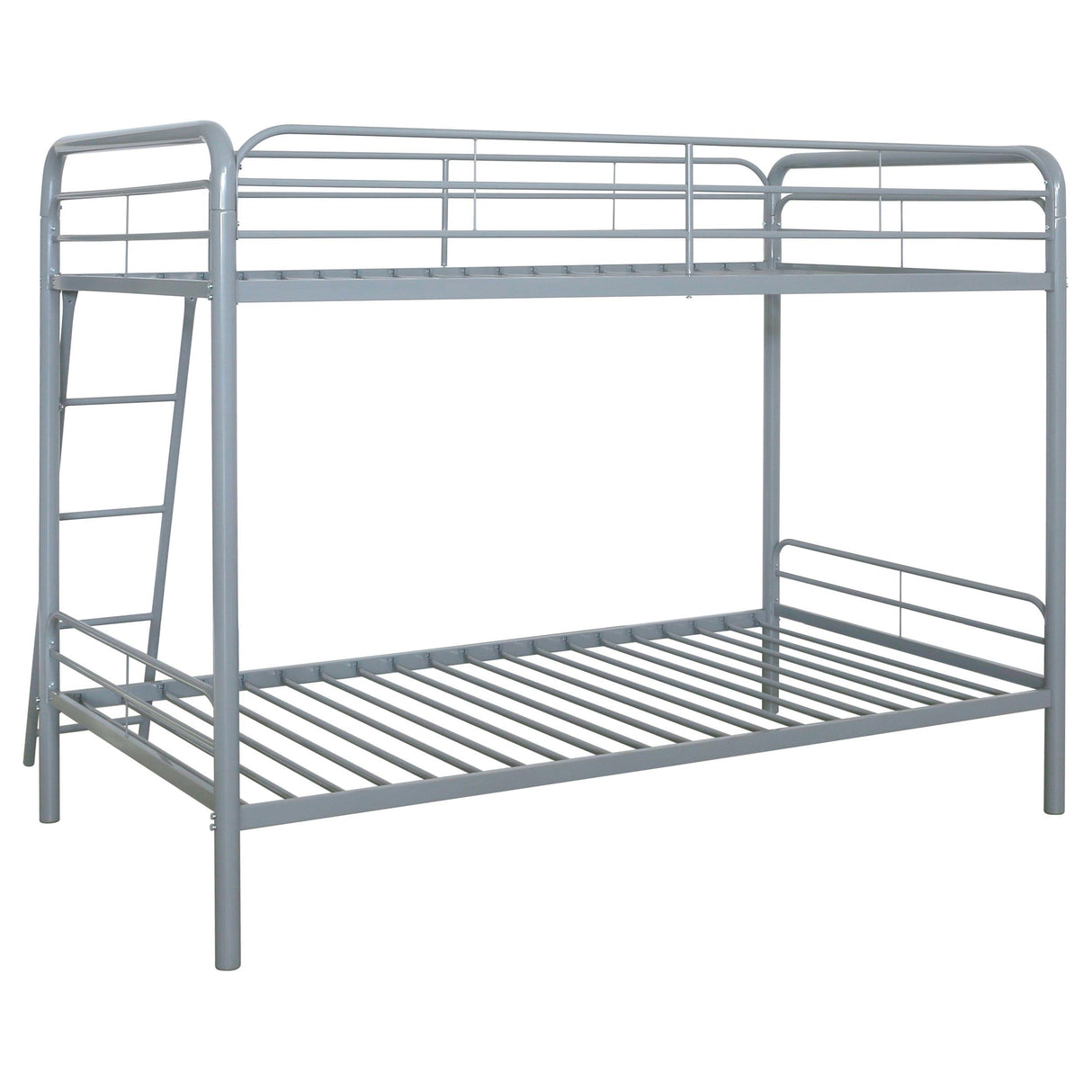 Coaster Furniture Carson 460334SVR Metal Twin Over Twin Bunk Bed - Glossy Silver IMAGE 2