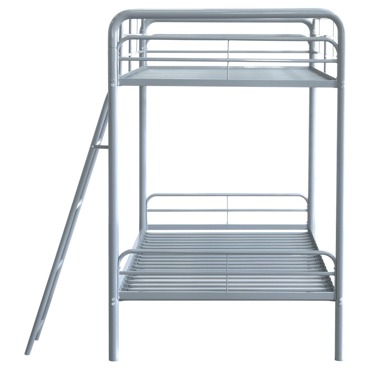 Coaster Furniture Carson 460334SVR Metal Twin Over Twin Bunk Bed - Glossy Silver IMAGE 9