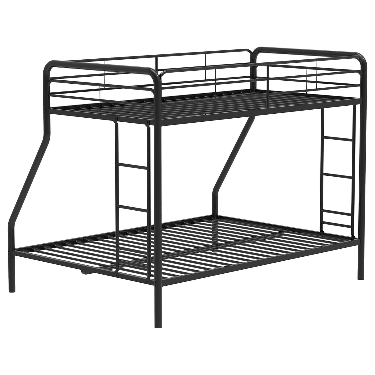 Coaster Furniture Carson 460340BLK Metal Twin Over Full Bunk Bed - Glossy Black IMAGE 3
