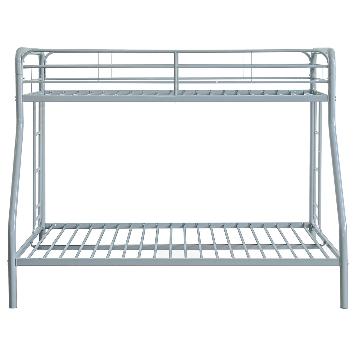 Coaster Furniture Carson 460340SVR Metal Twin Over Full Bunk Bed - Glossy Silver IMAGE 2