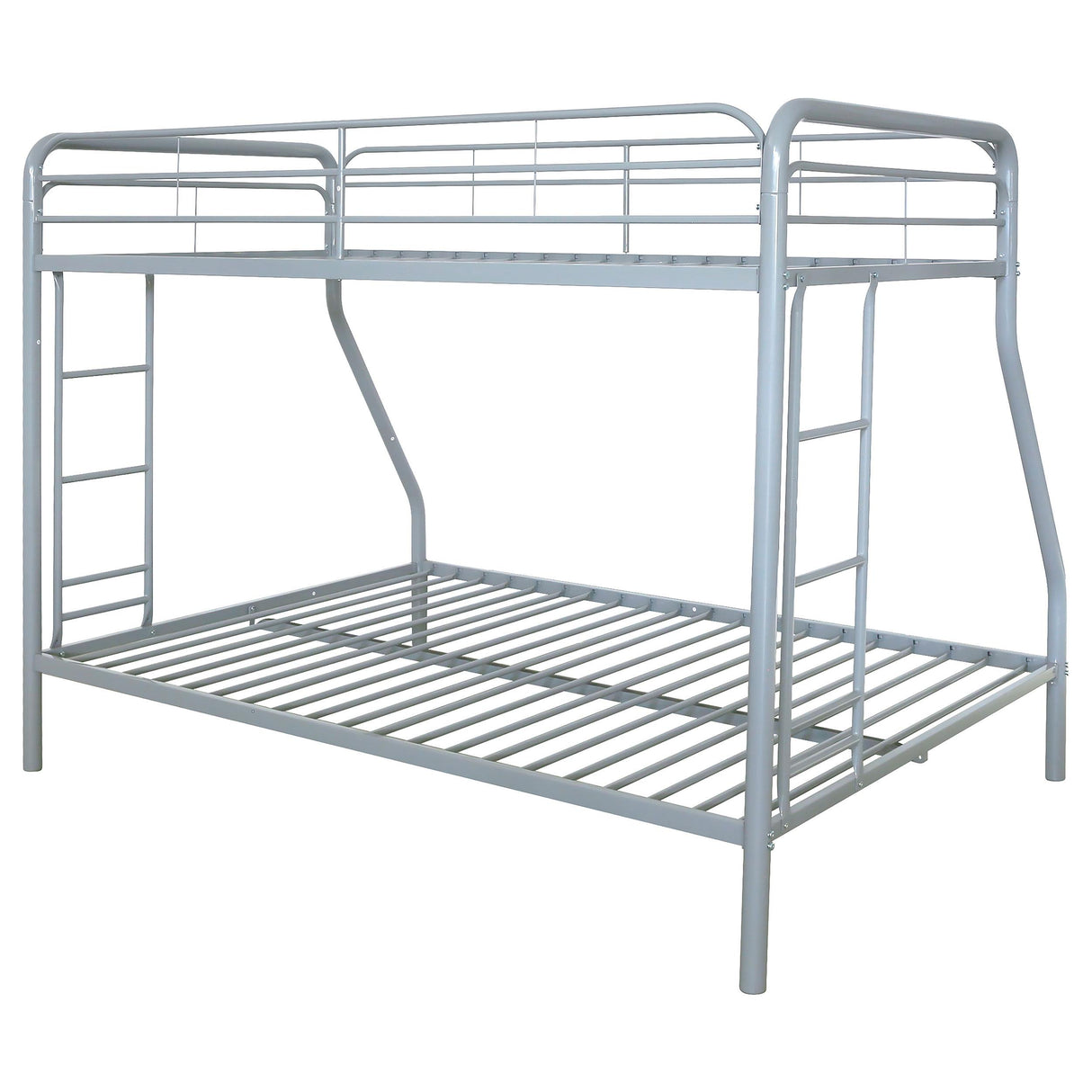 Coaster Furniture Carson 460340SVR Metal Twin Over Full Bunk Bed - Glossy Silver IMAGE 4