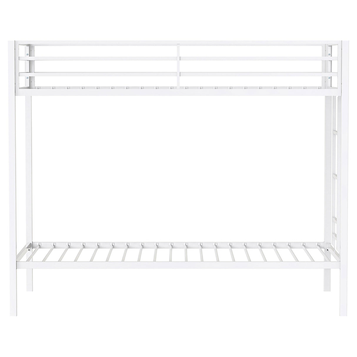 Coaster Furniture Alevera 460361WHT Metal Twin Over Twin Bunk Bed with Ladder - White IMAGE 6