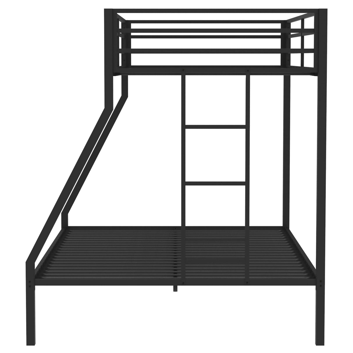 Coaster Furniture Alevera 460365BLK Metal Twin Over Full Bunk Bed with Ladder - Black IMAGE 4