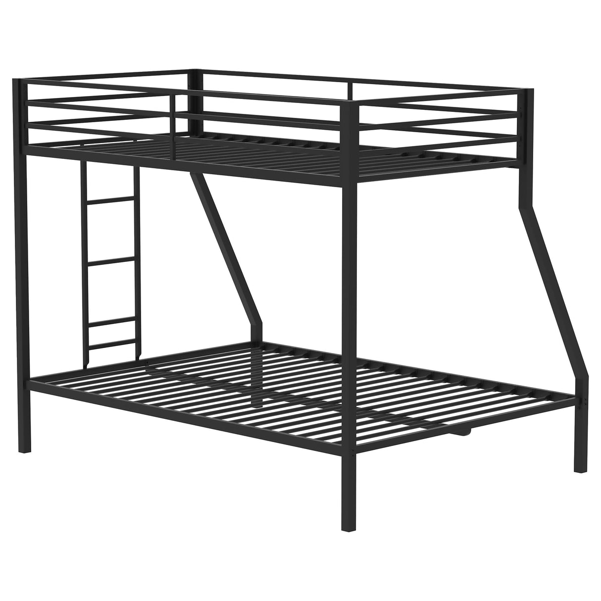 Coaster Furniture Alevera 460365BLK Metal Twin Over Full Bunk Bed with Ladder - Black IMAGE 7