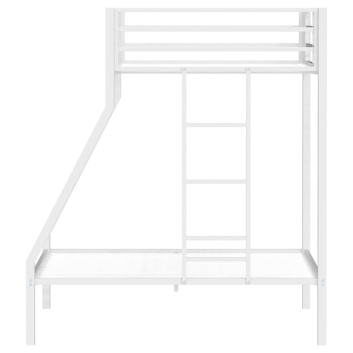 Coaster Furniture Alevera 460365WHT Metal Twin Over Full Bunk Bed with Ladder - White IMAGE 4